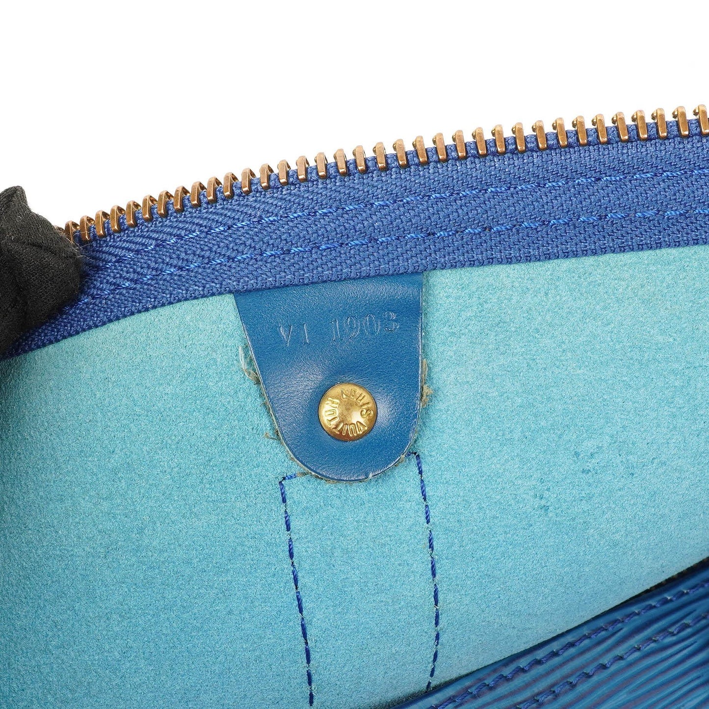 Louis Vuitton Keepall 50 Blue EPI Leather Travel Bag