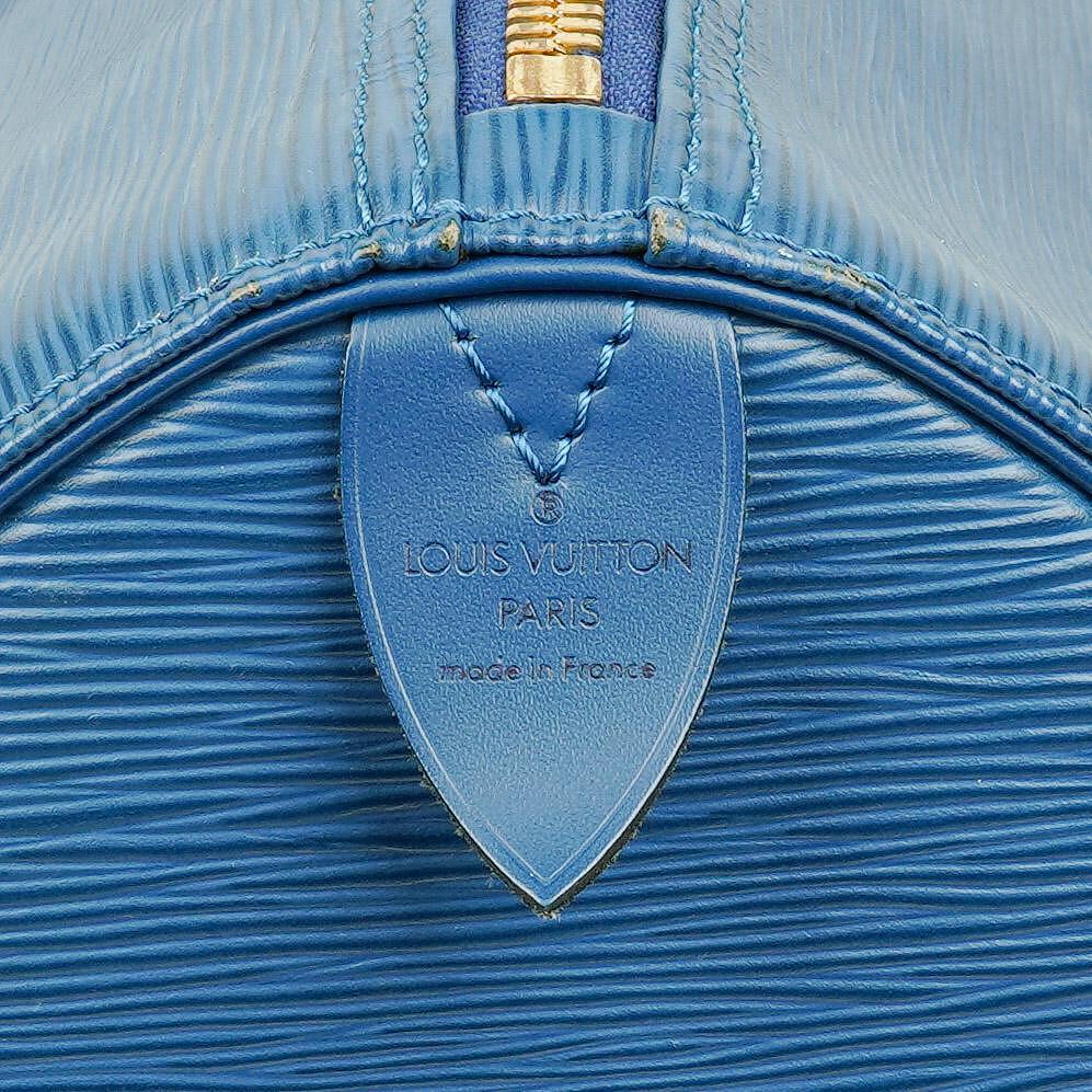 Louis Vuitton Keepall 50 Blue EPI Leather Travel Bag