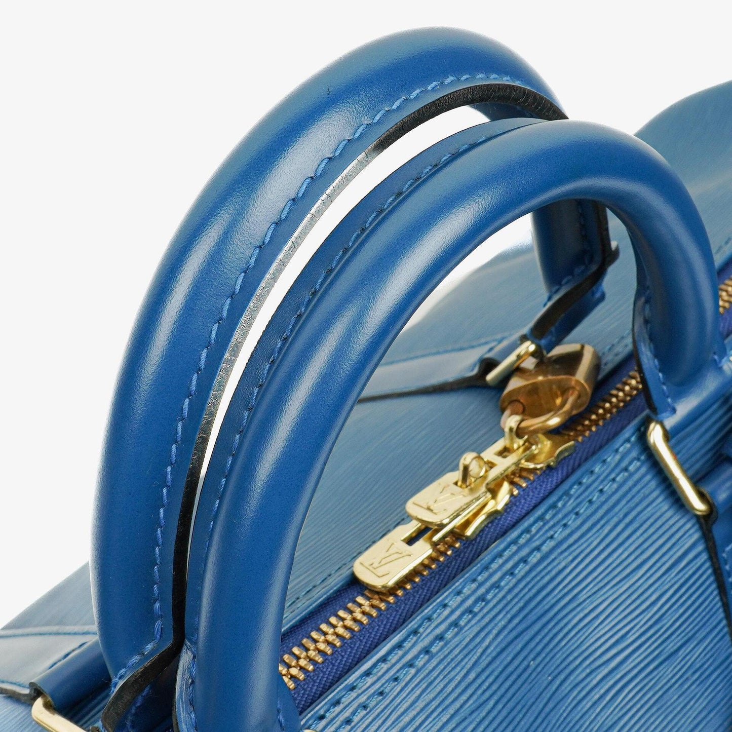 Louis Vuitton Keepall 50 Blue EPI Leather Travel Bag