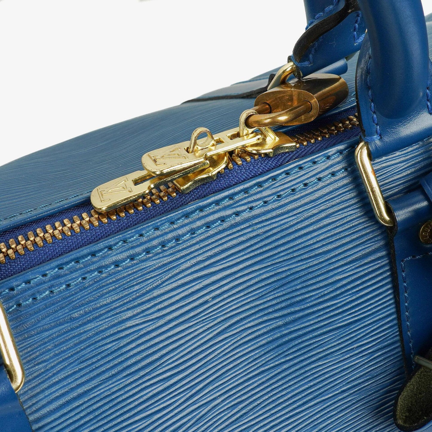 Louis Vuitton Keepall 50 Blue EPI Leather Travel Bag