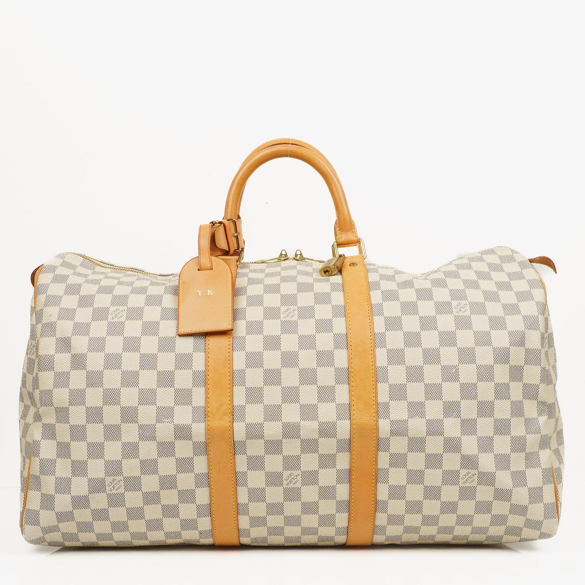 Louis Vuitton Keepall 50 Damier Azur Travel Bag