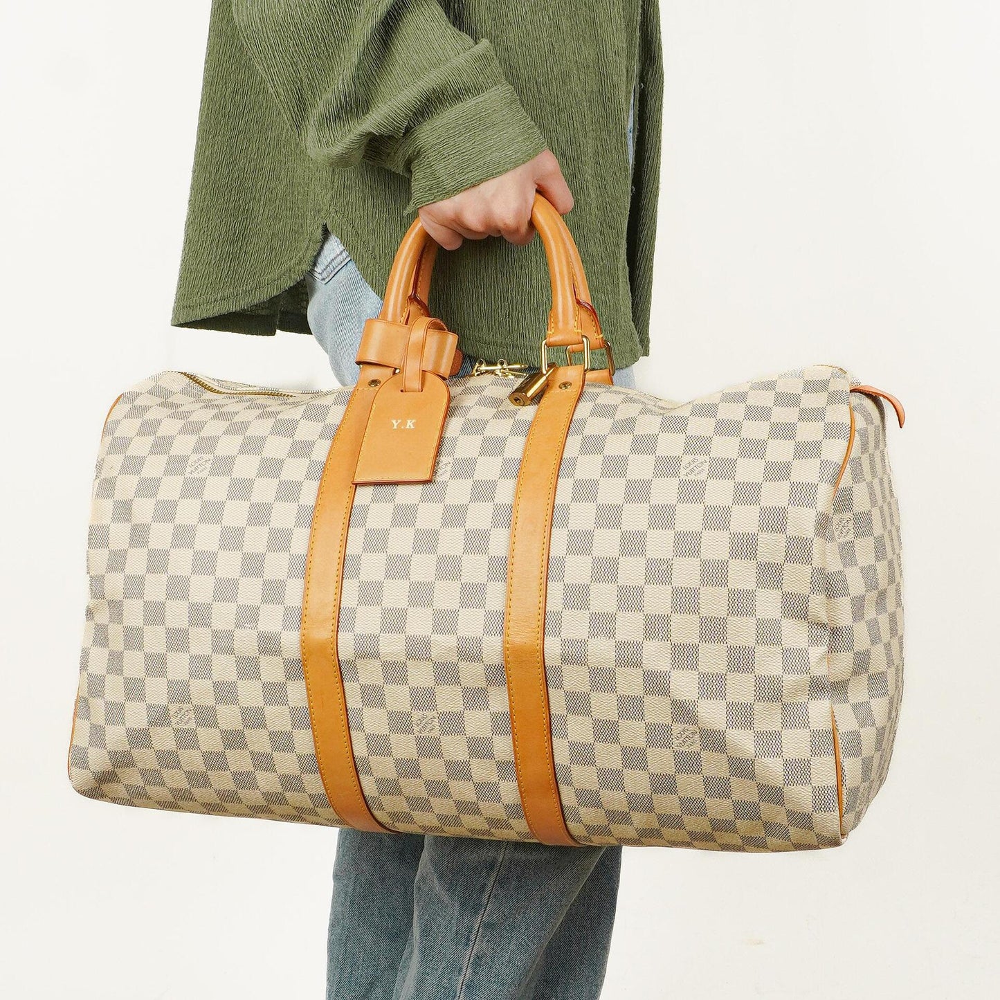 Louis Vuitton Keepall 50 Damier Azur Travel Bag
