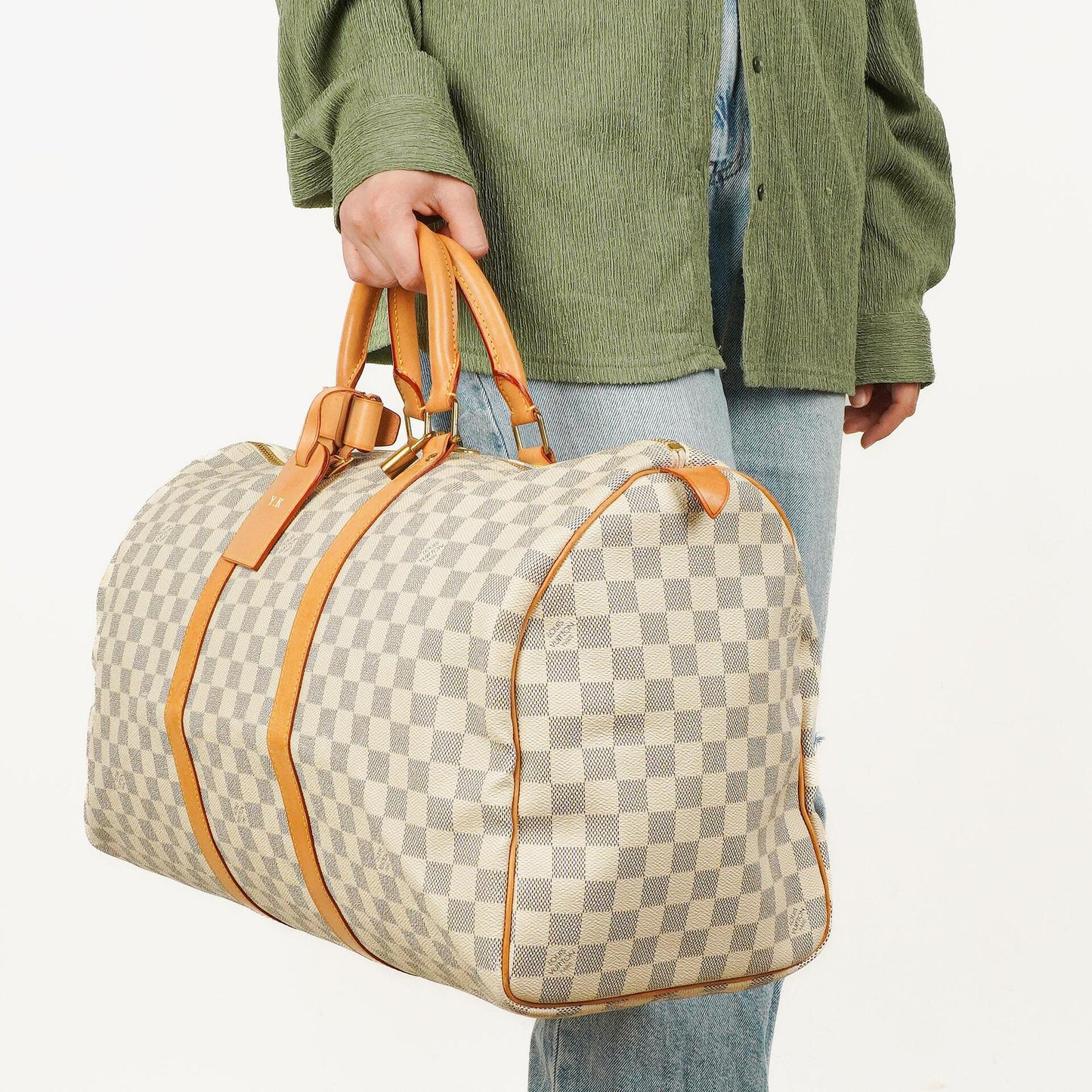 Louis Vuitton Keepall 50 Damier Azur Travel Bag