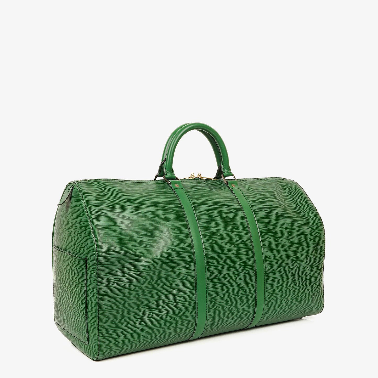 Louis Vuitton Keepall 50 Green EPI Leather Travel Bag