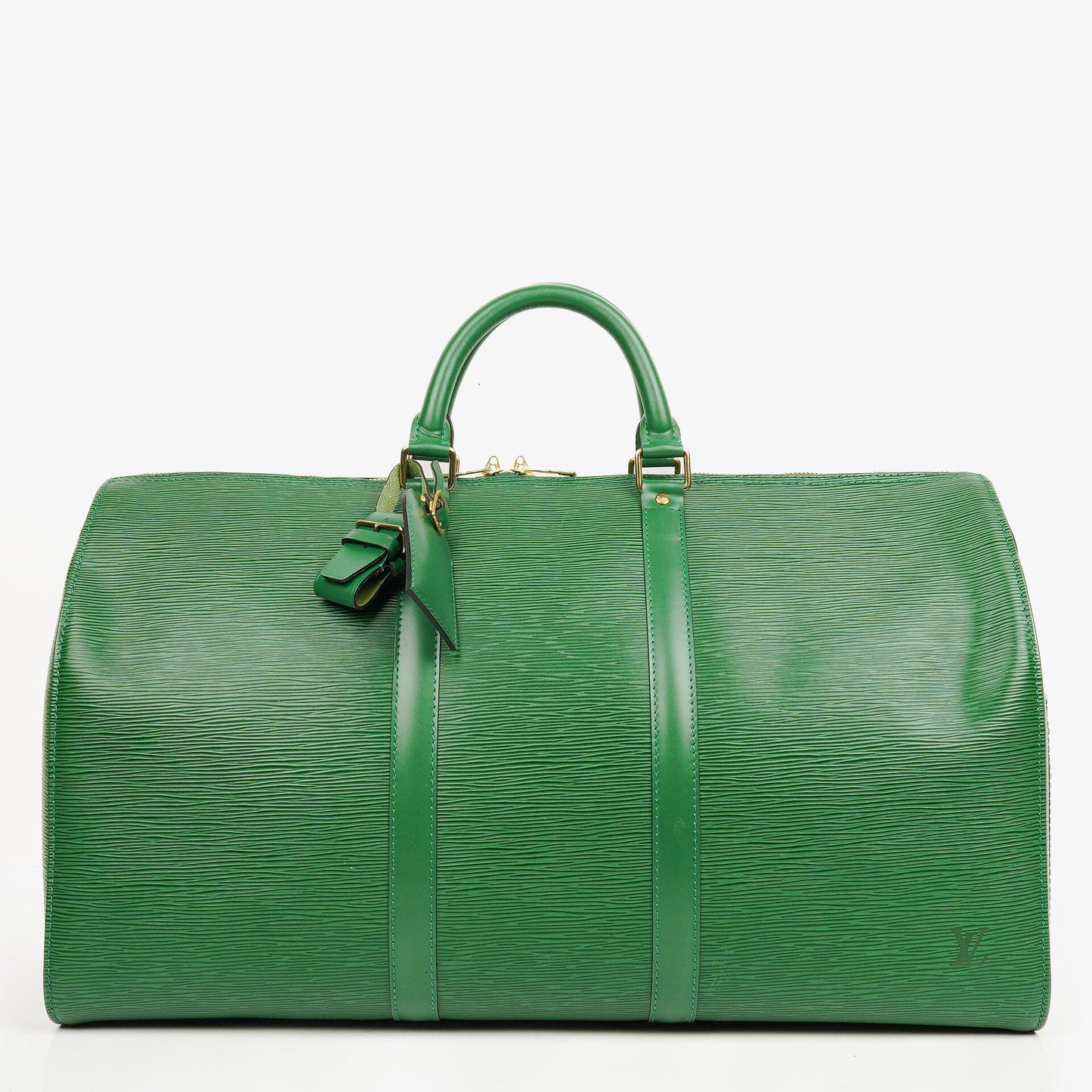 Louis Vuitton Keepall 50 Green EPI Leather Travel Bag