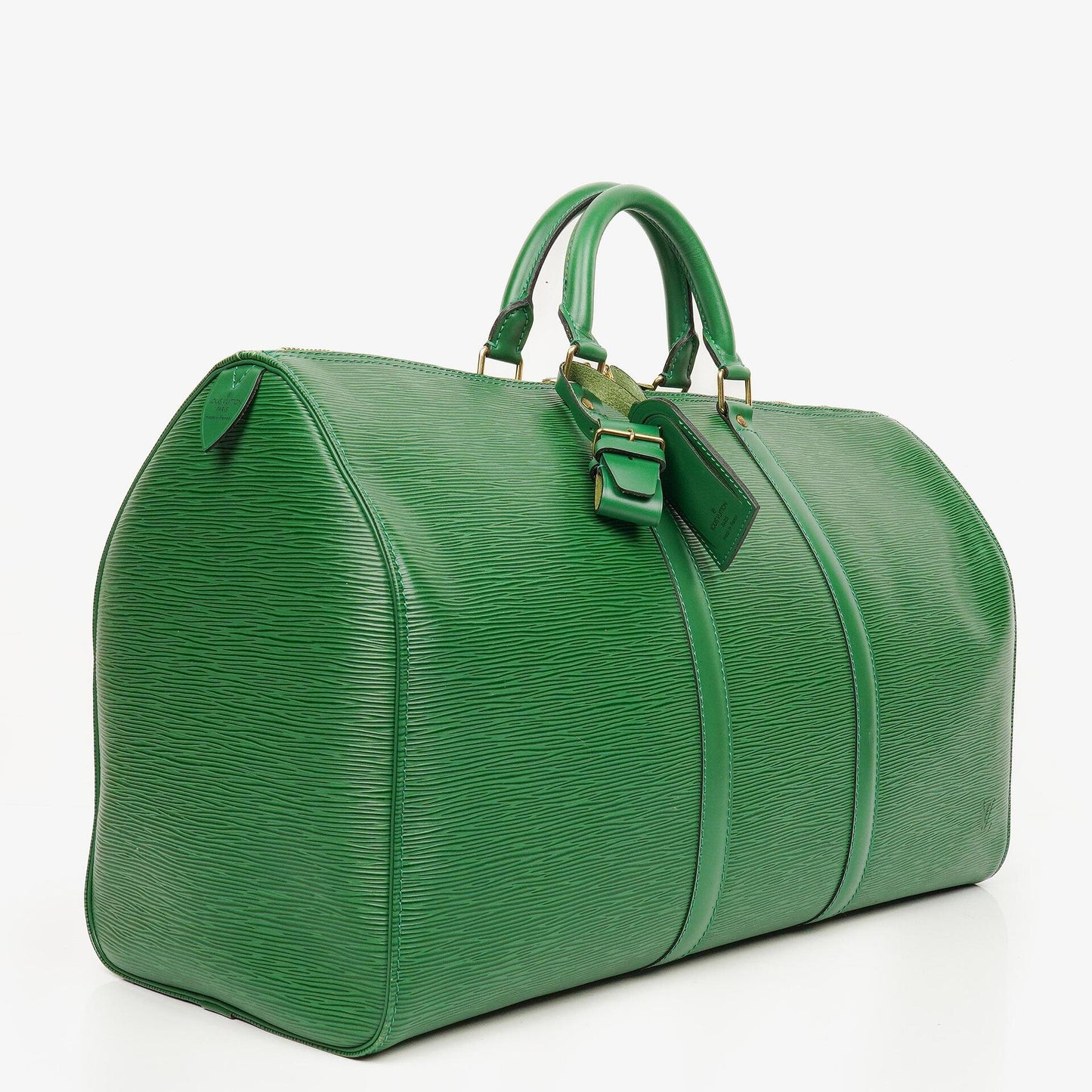 Louis Vuitton Keepall 50 Green EPI Leather Travel Bag