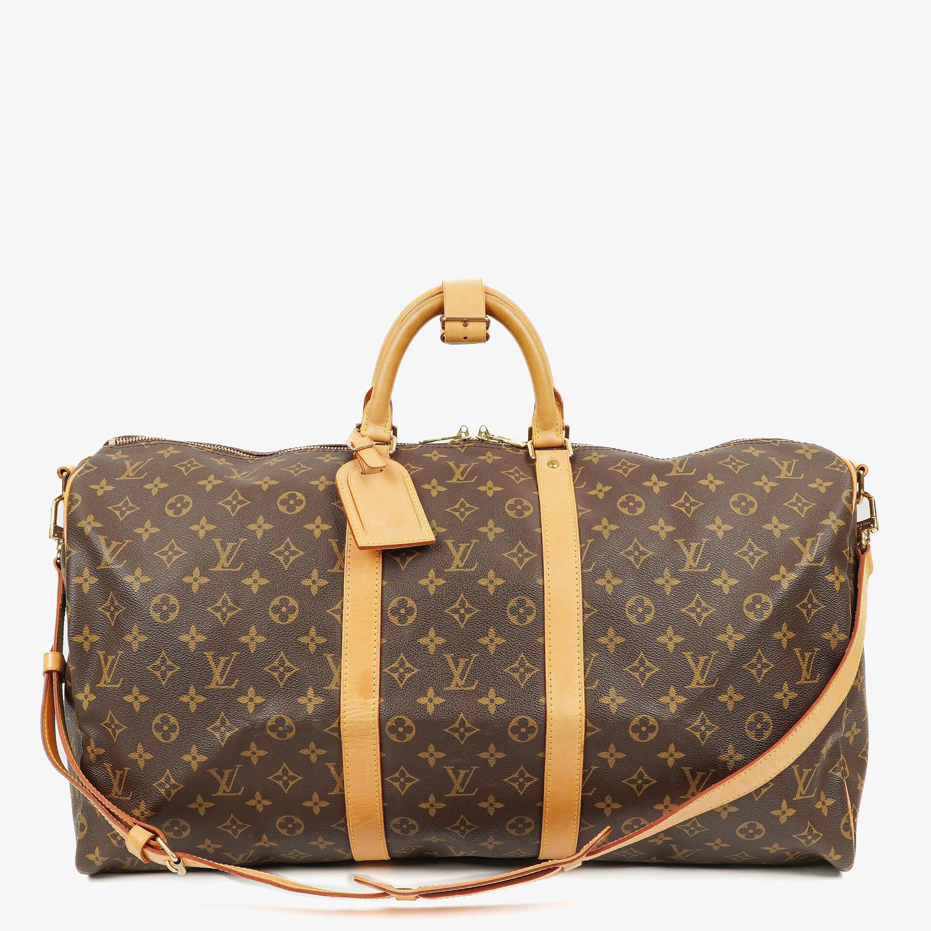 Louis Vuitton Keepall 55 Bandoulière Travel Bag in Monogram Canvas