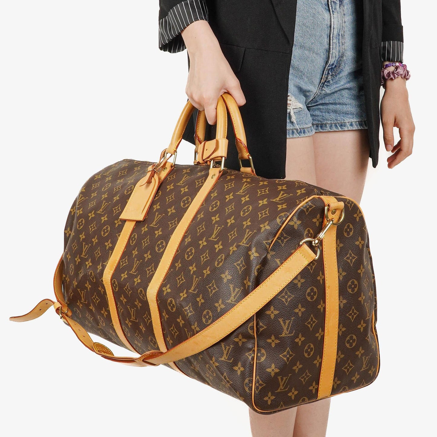 Louis Vuitton Keepall 55 Bandoulière Travel Bag in Monogram Canvas