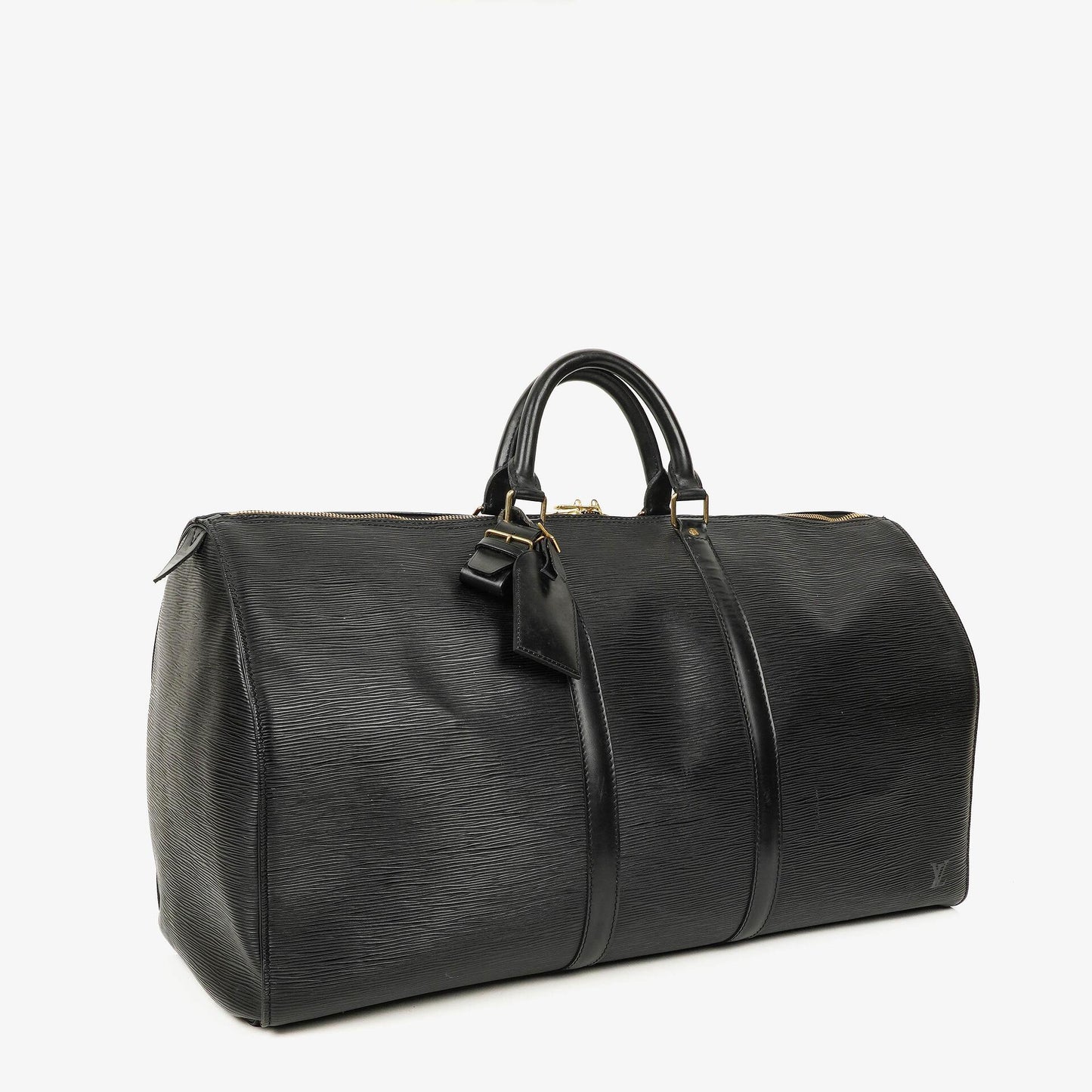 Louis Vuitton Keepall 55 Black EPI Leather Travel Bag