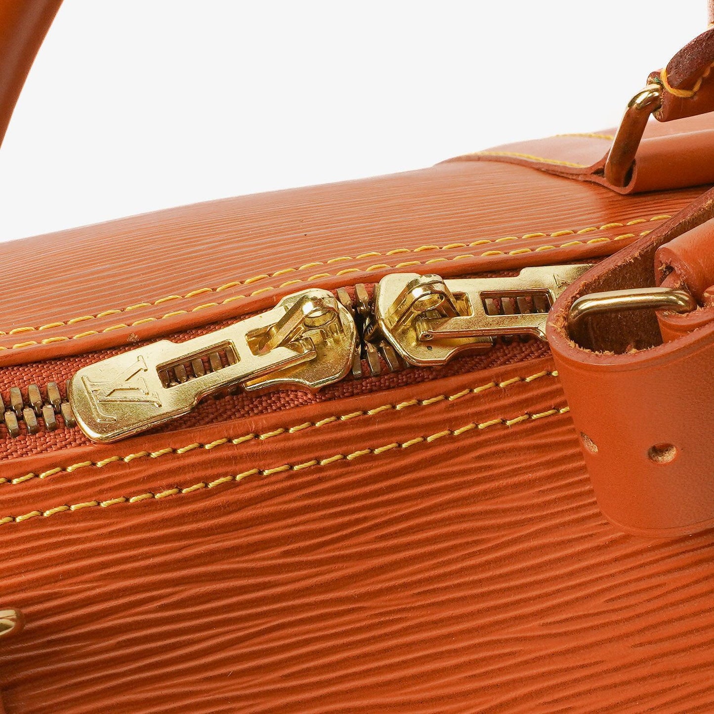 Louis Vuitton Keepall 55 Cognac EPI Leather Travel Bag