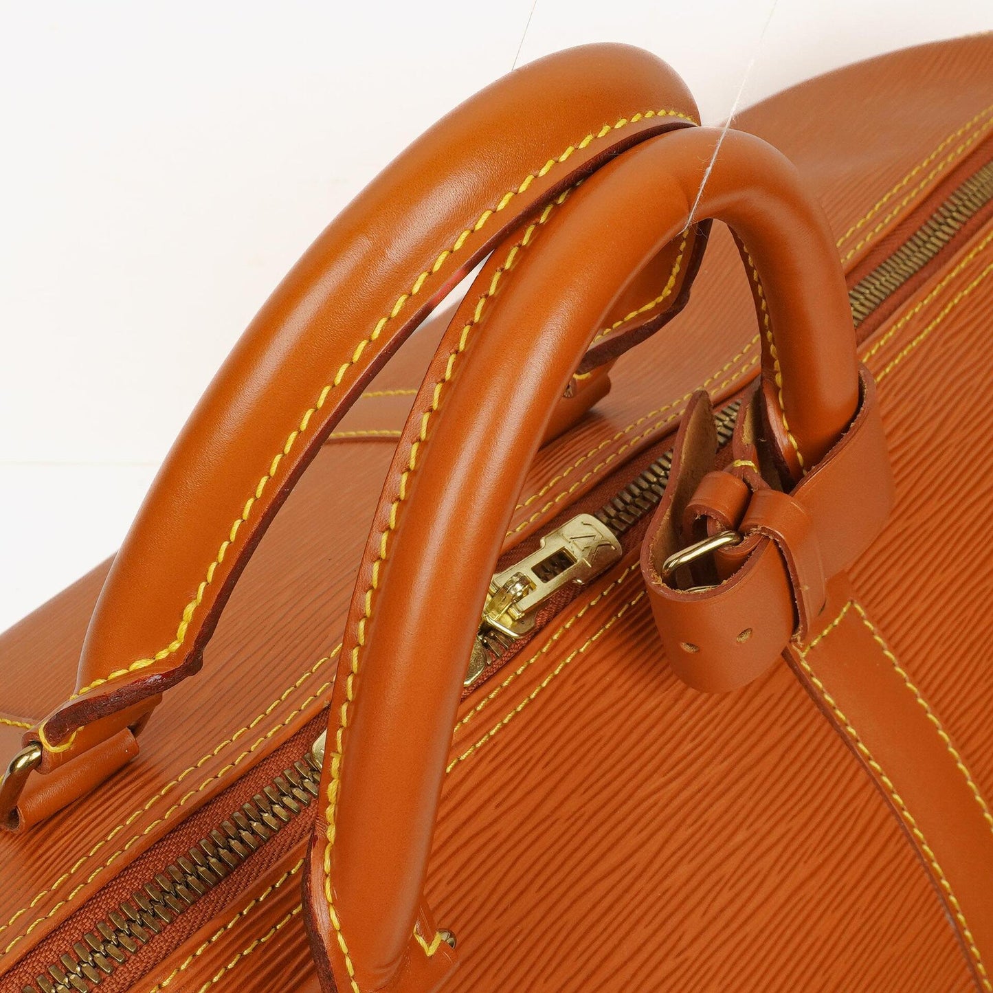 Louis Vuitton Keepall 55 Cognac EPI Leather Travel Bag
