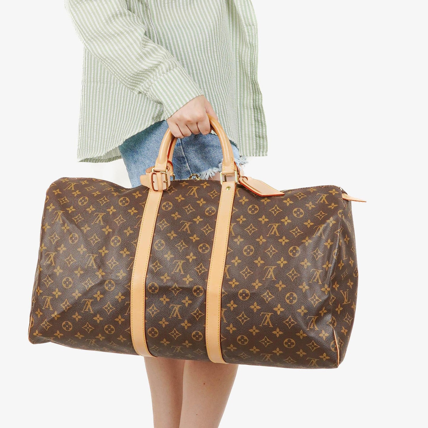 Louis Vuitton Keepall 55 Monogram Canvas Travel Bag