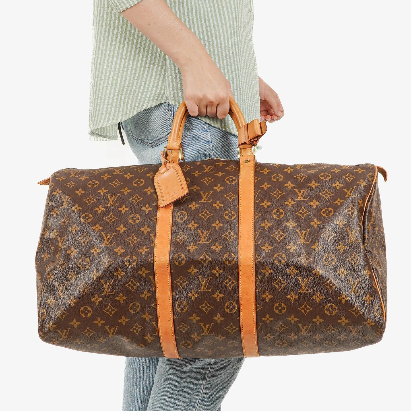 Louis Vuitton Keepall 55 Monogram Canvas Travel Bag