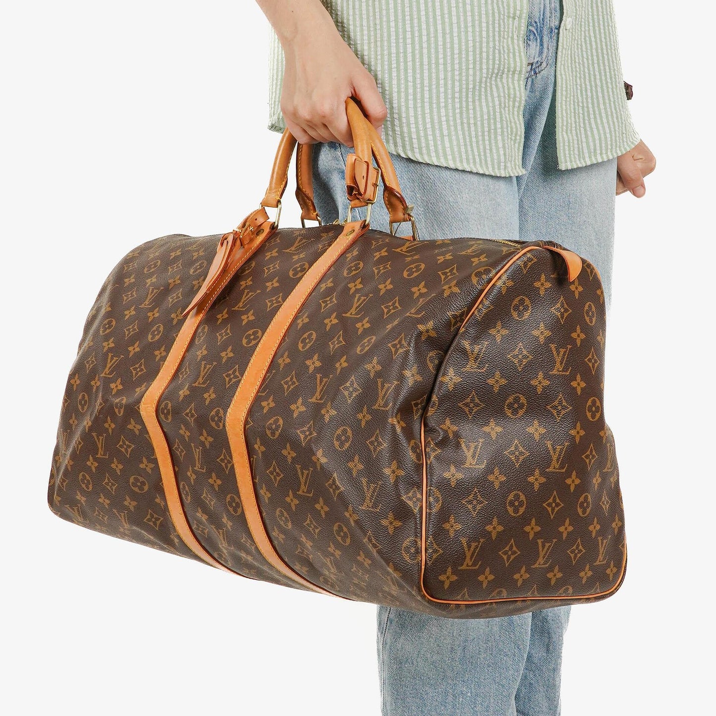 Louis Vuitton Keepall 55 Monogram Canvas Travel Bag