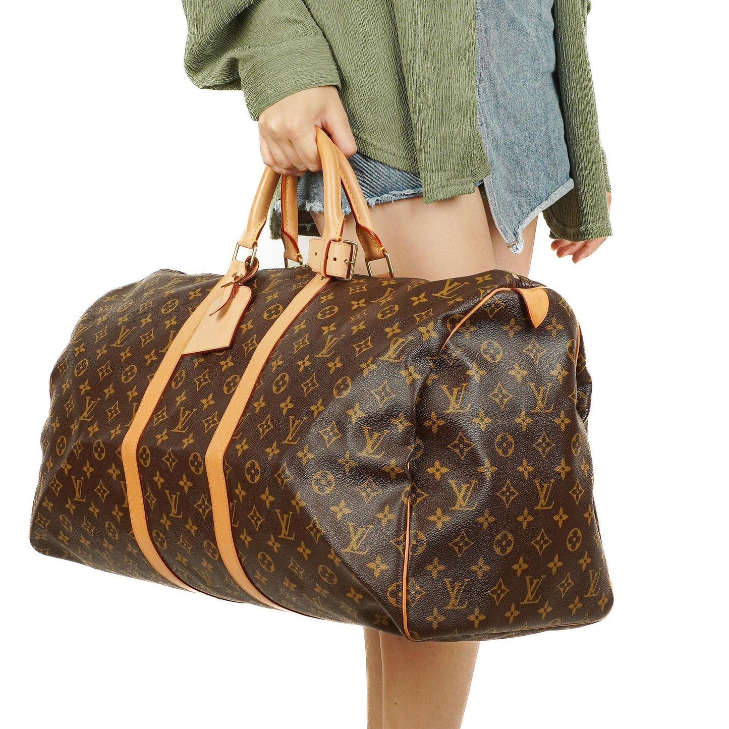 Louis Vuitton Keepall 55 Monogram Canvas Travel Bag