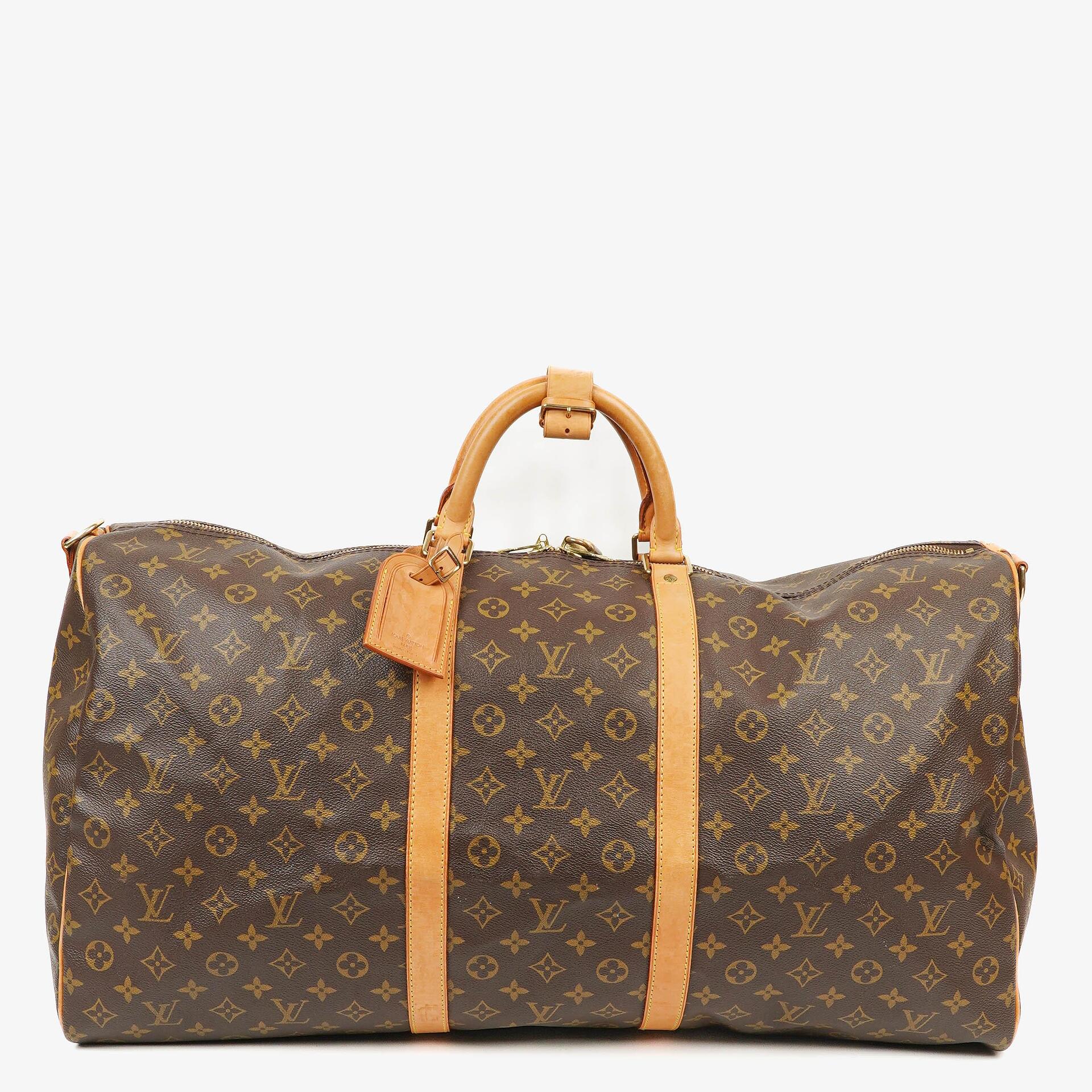 Louis Vuitton Keepall 60 Bandoulière Monogram Canvas Travel Bag