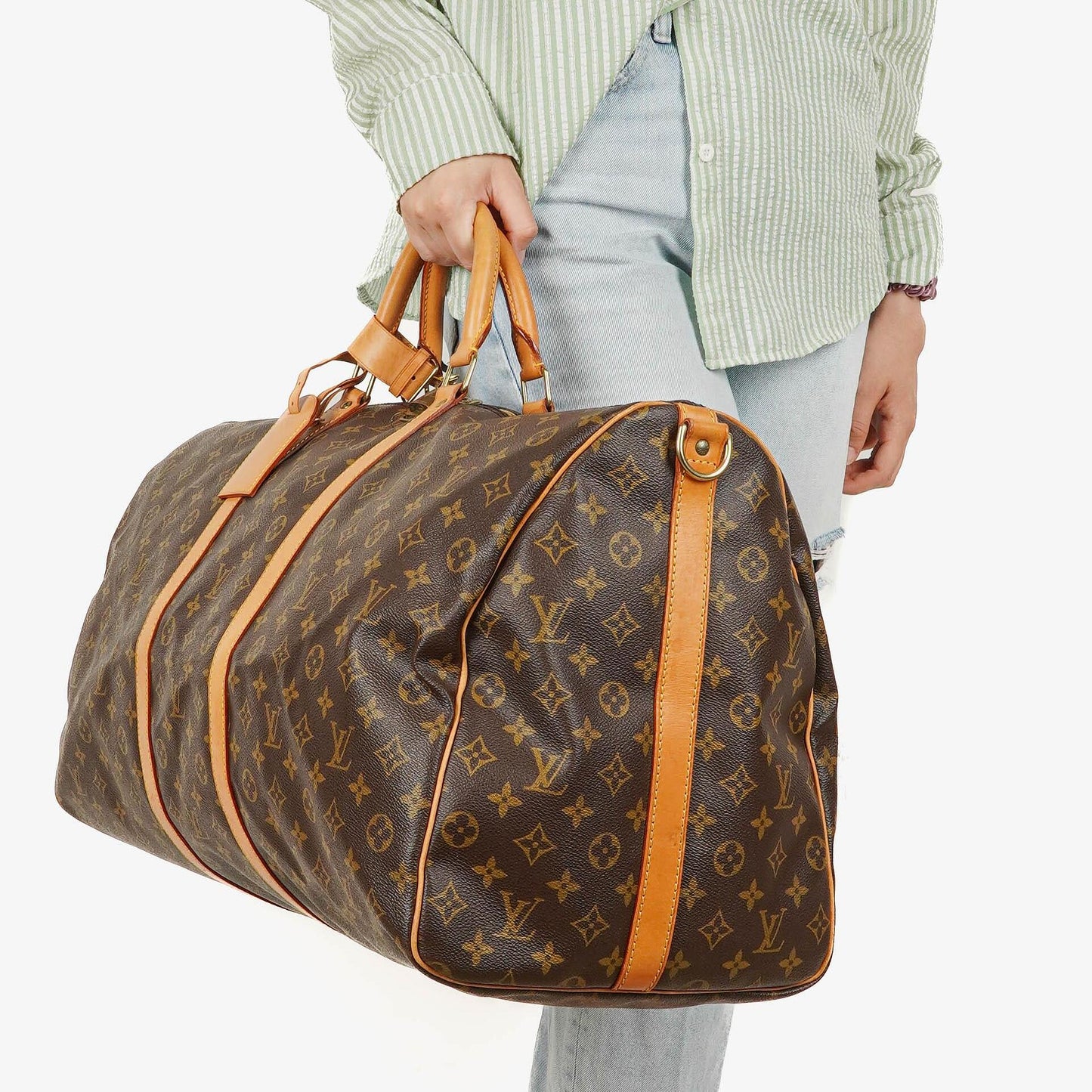 Louis Vuitton Keepall 60 Bandoulière Monogram Canvas Travel Bag