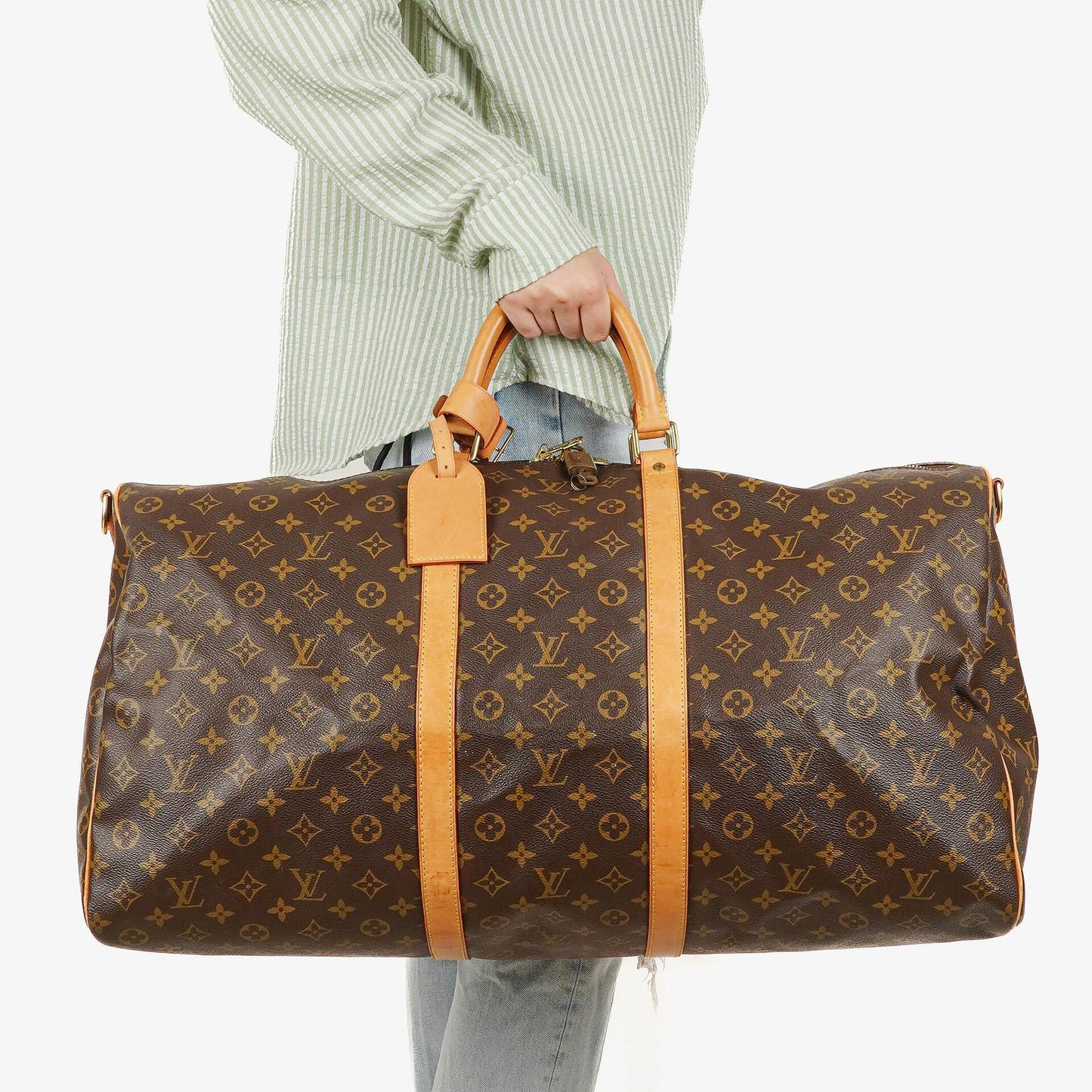 Louis Vuitton Keepall 60 Bandoulière Monogram Canvas Travel Bag