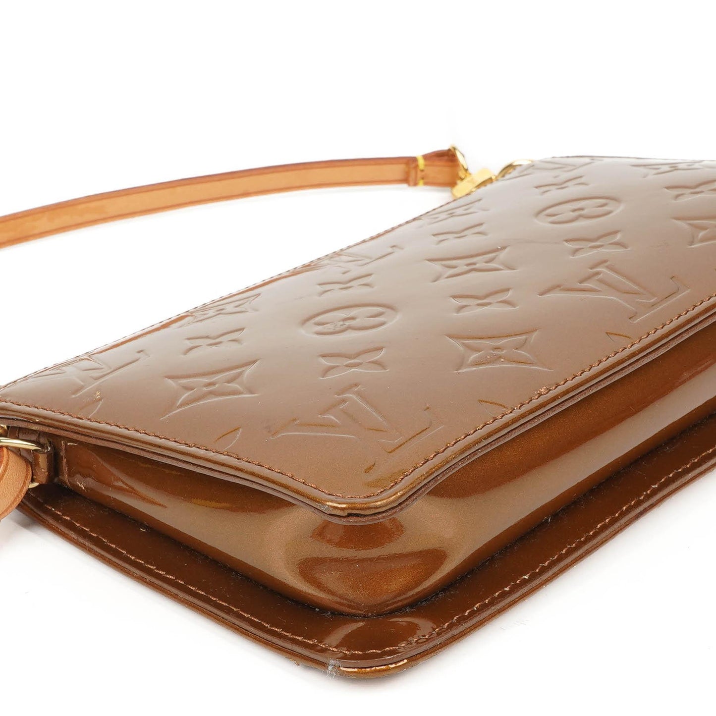 Louis Vuitton Lexington Bronze Monogram Vernis Clutch Handbag