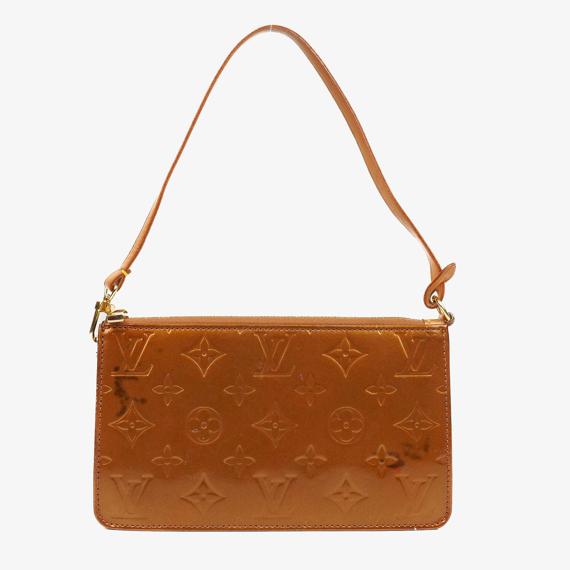 Louis Vuitton Lexington Brown Monogram Vernis Clutch Bag