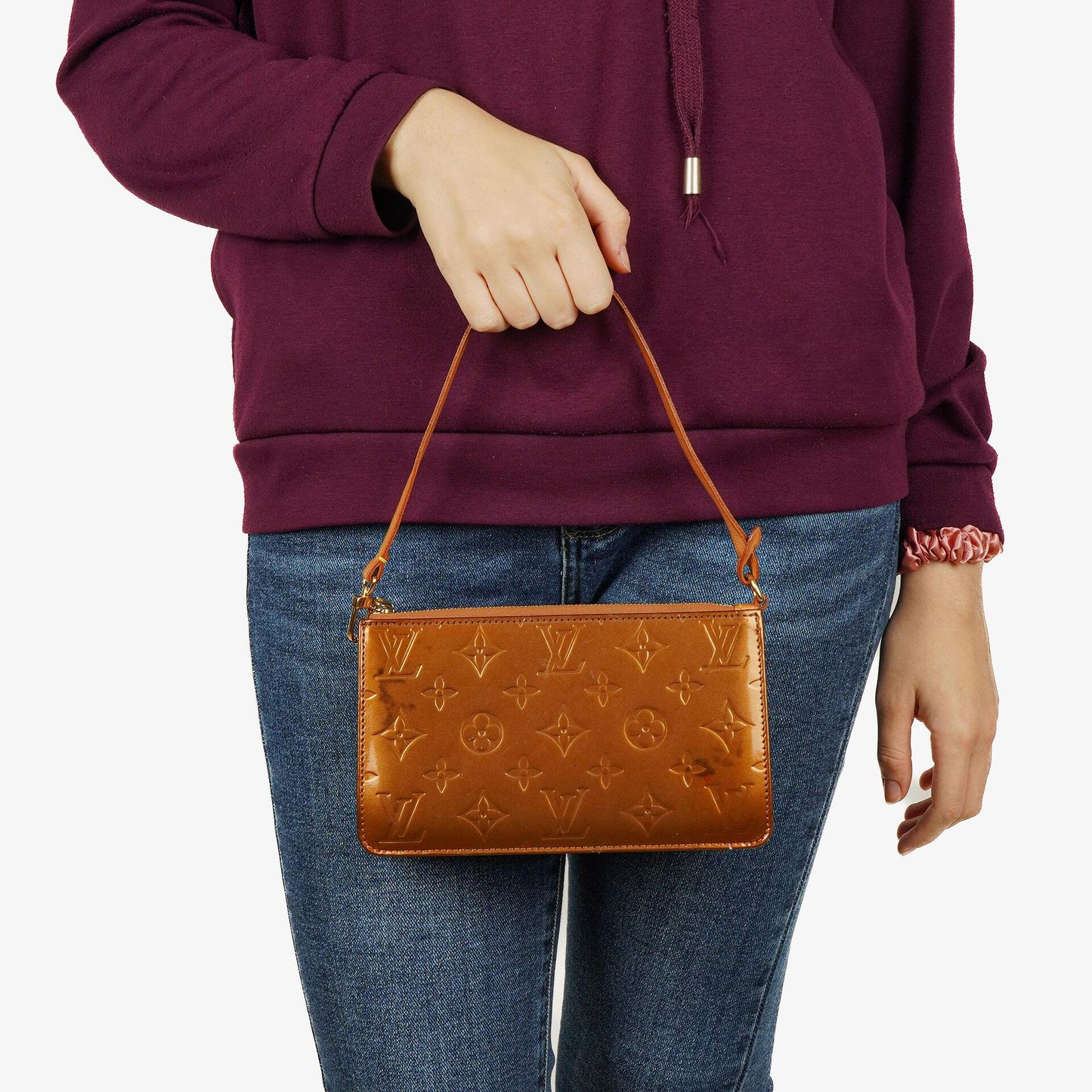 Louis Vuitton Lexington Brown Monogram Vernis Clutch Bag
