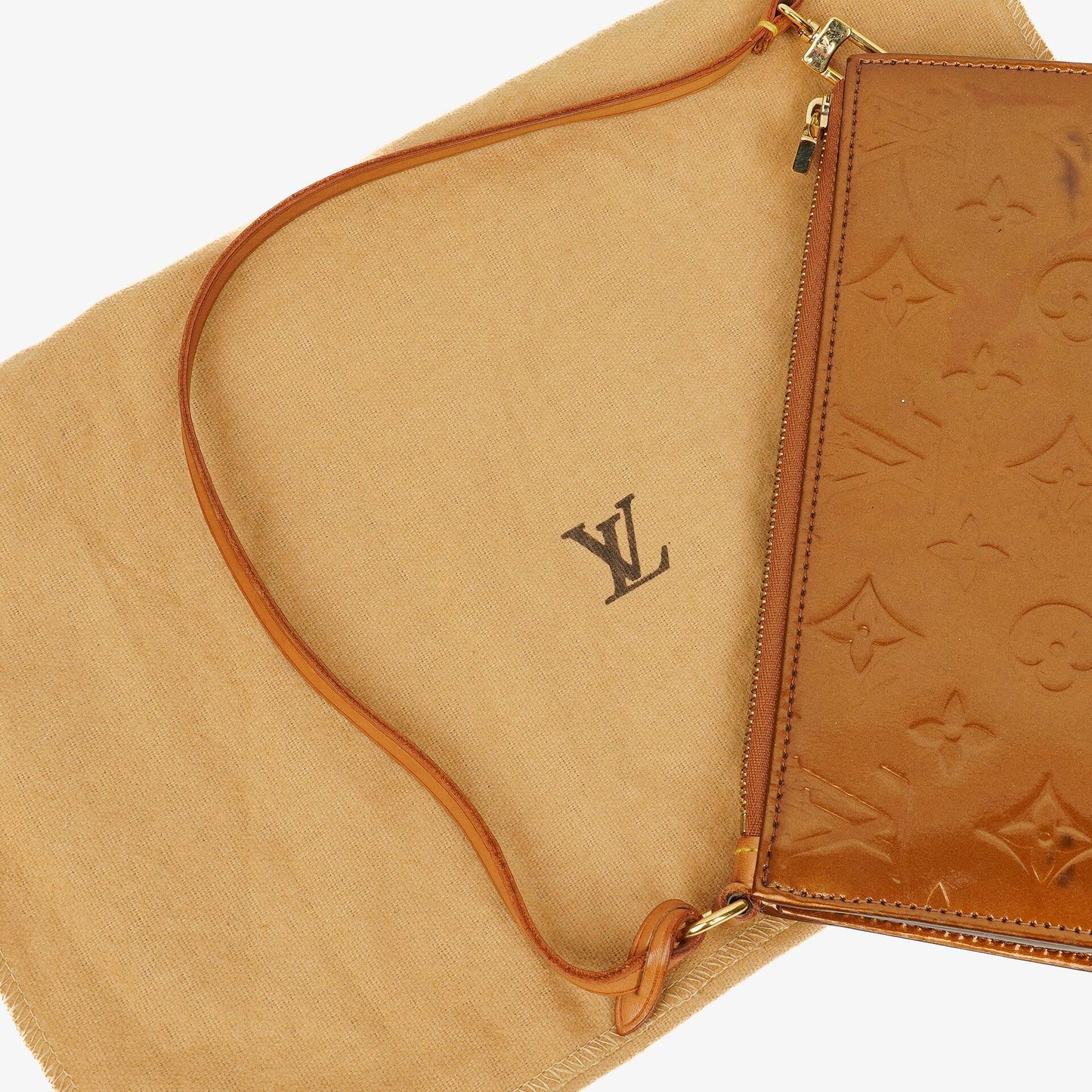 Louis Vuitton Lexington Brown Monogram Vernis Clutch Bag