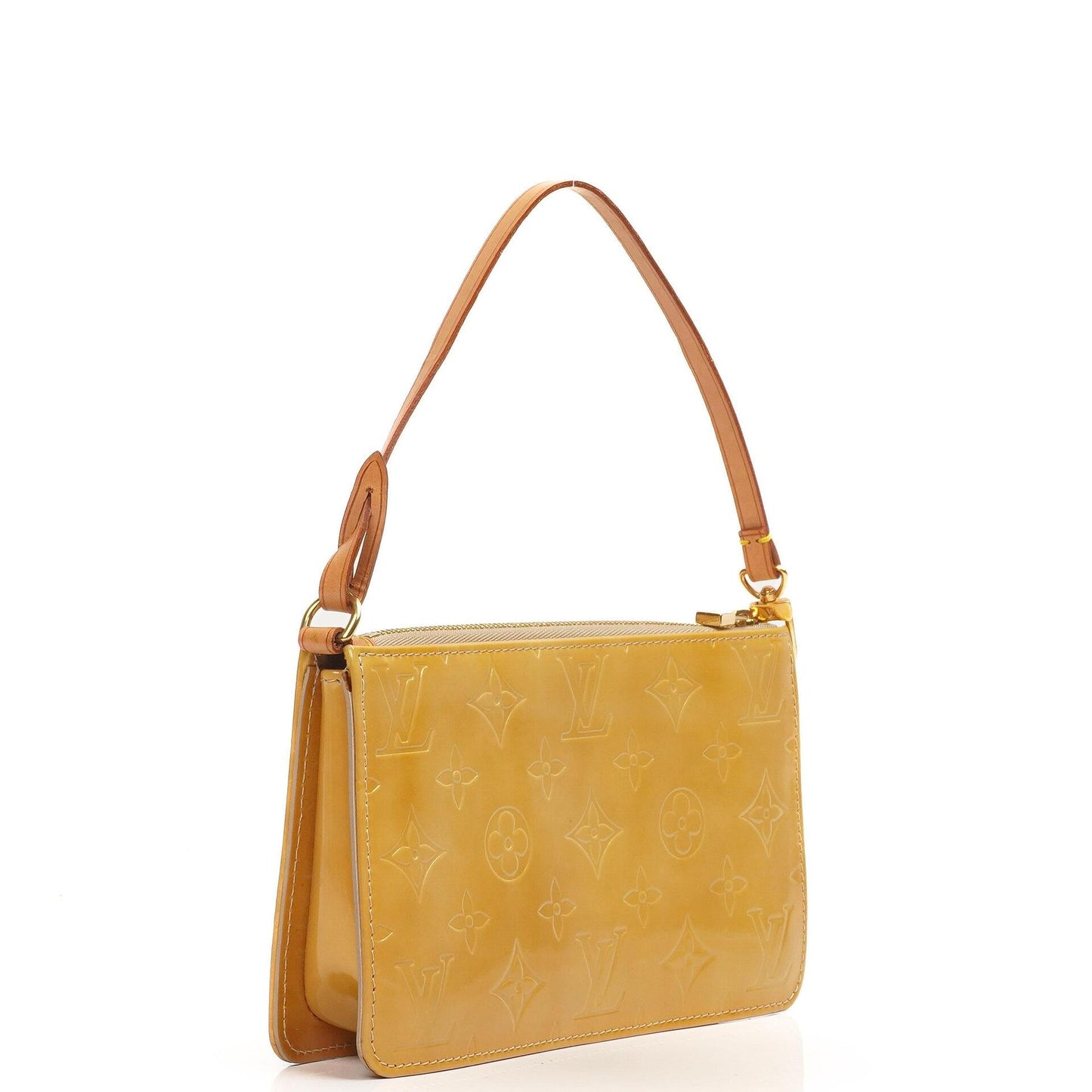 Louis Vuitton Lexington Yellow Monogram Vernis Clutch Handbag