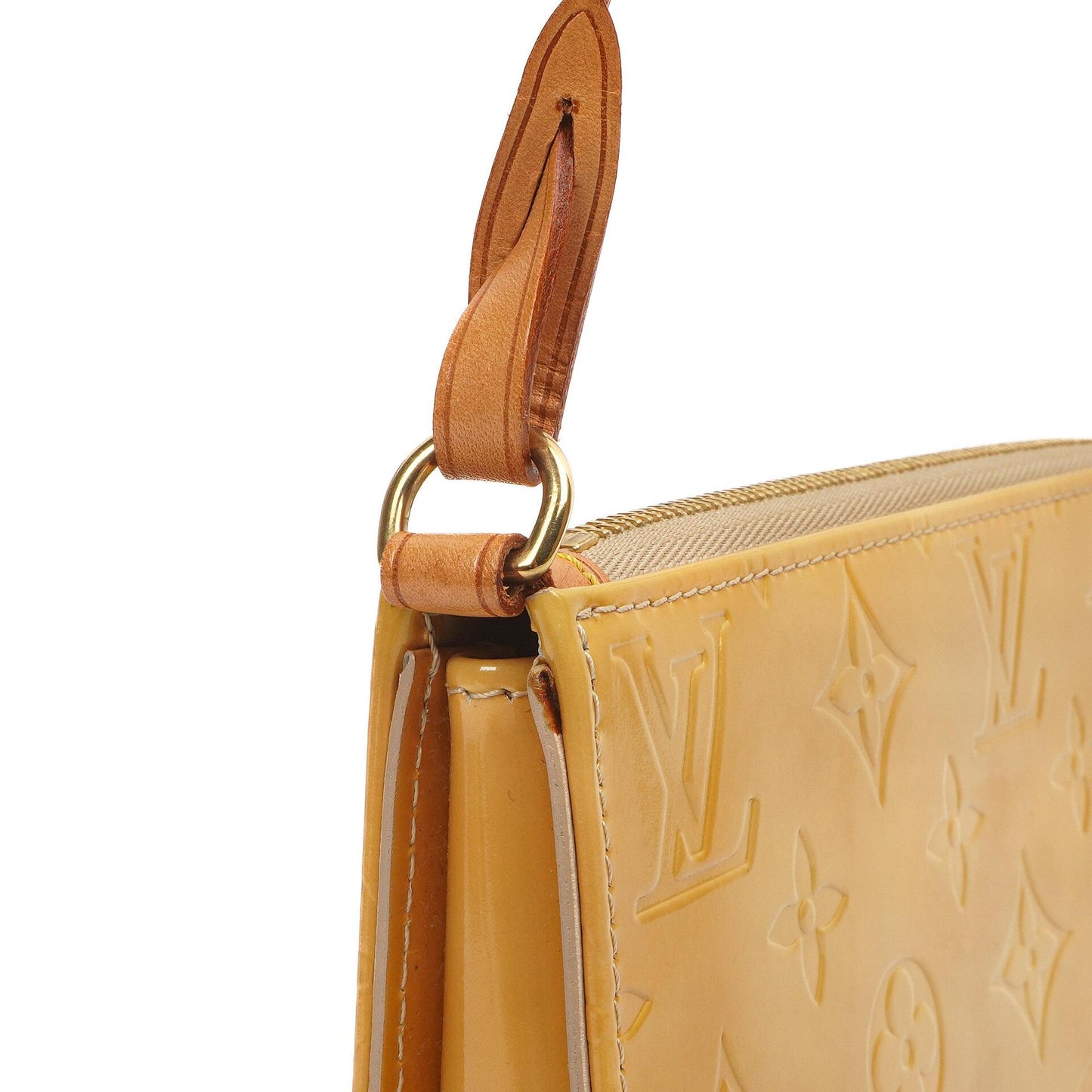 Louis Vuitton Lexington Yellow Monogram Vernis Clutch Handbag