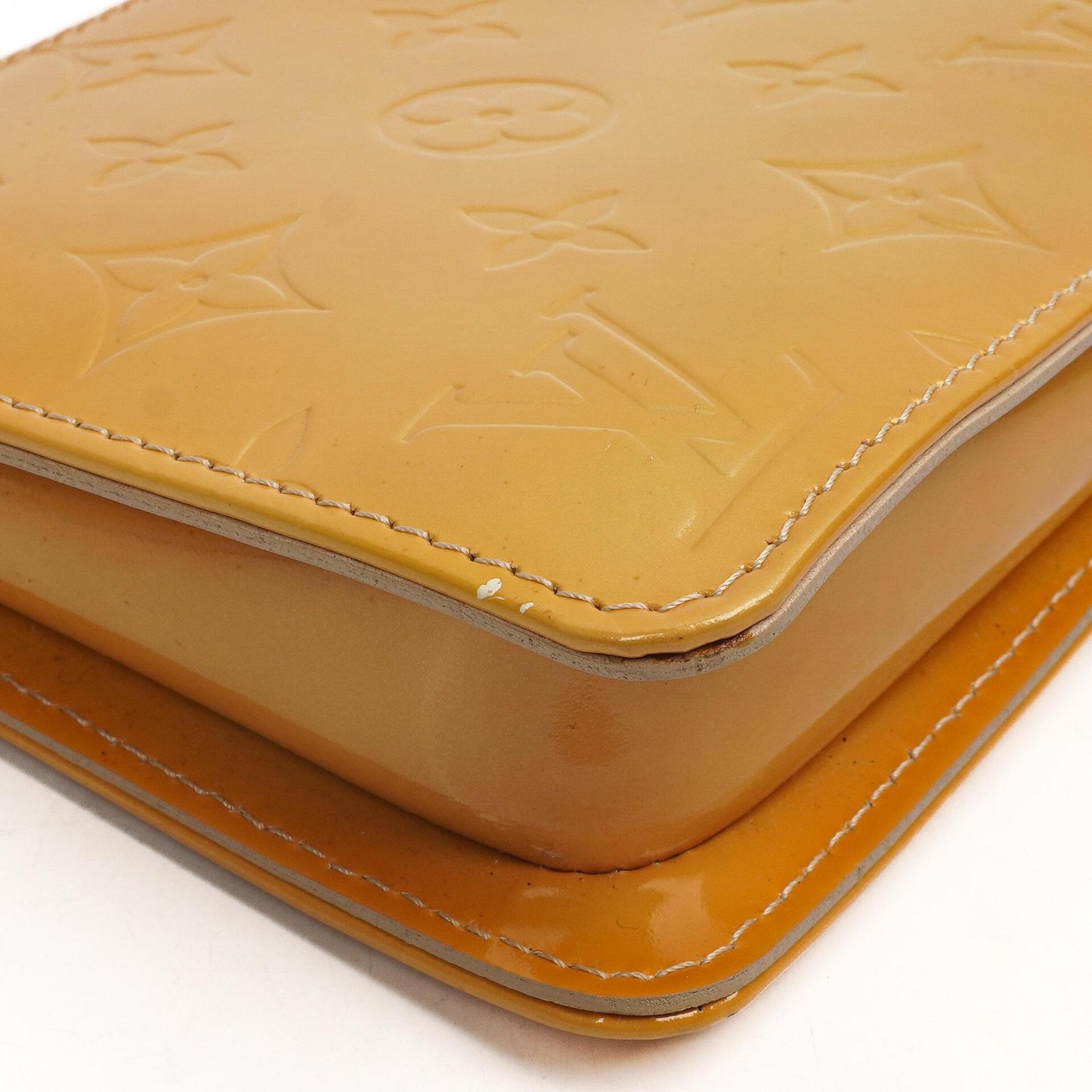 Louis Vuitton Lexington Yellow Monogram Vernis Clutch Handbag
