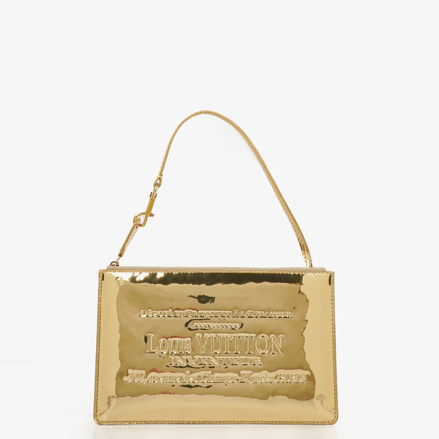 Louis Vuitton Limited Edition Gold Miroir Pochette Bag