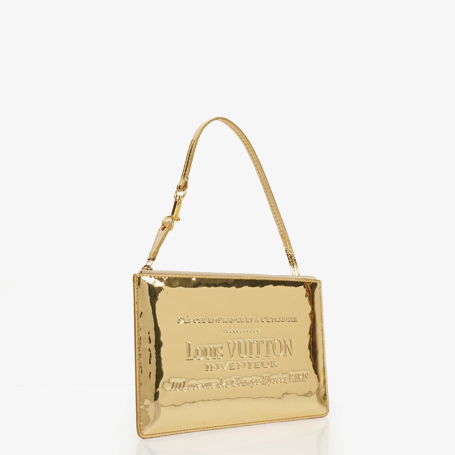 Louis Vuitton Limited Edition Gold Miroir Pochette Bag