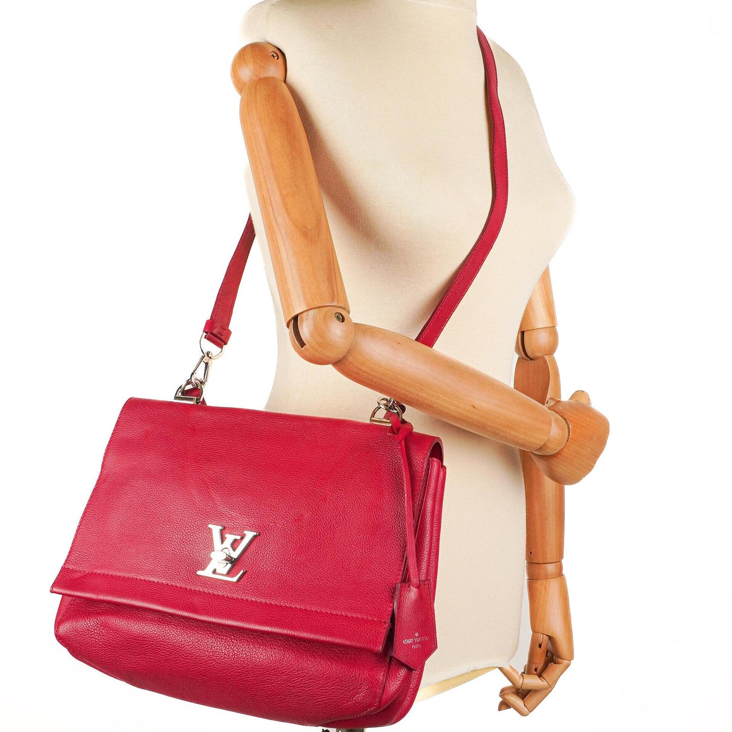 Louis Vuitton Lockme II Dahlia Calfskin Leather Bag