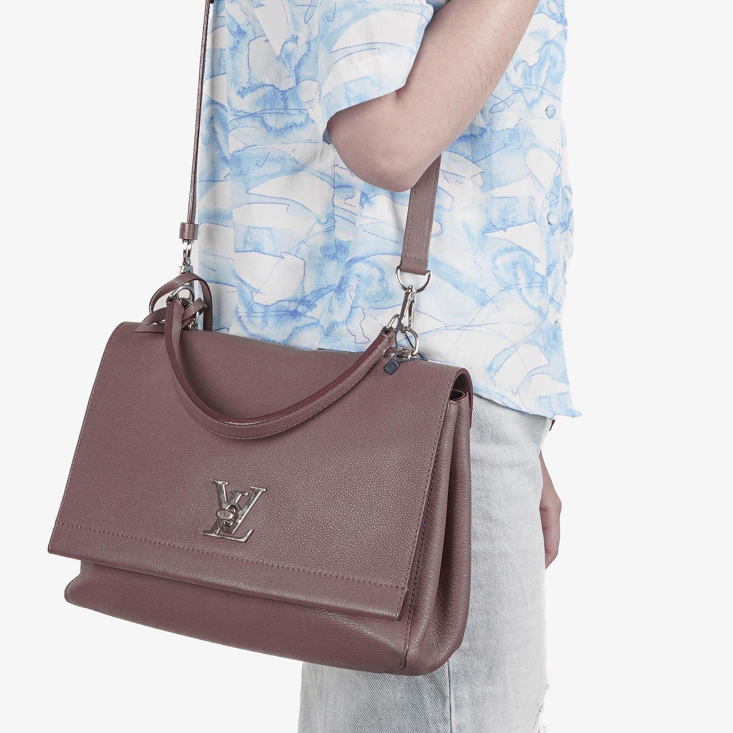 Louis Vuitton Lockme II Taupe Glace Calfskin Bag