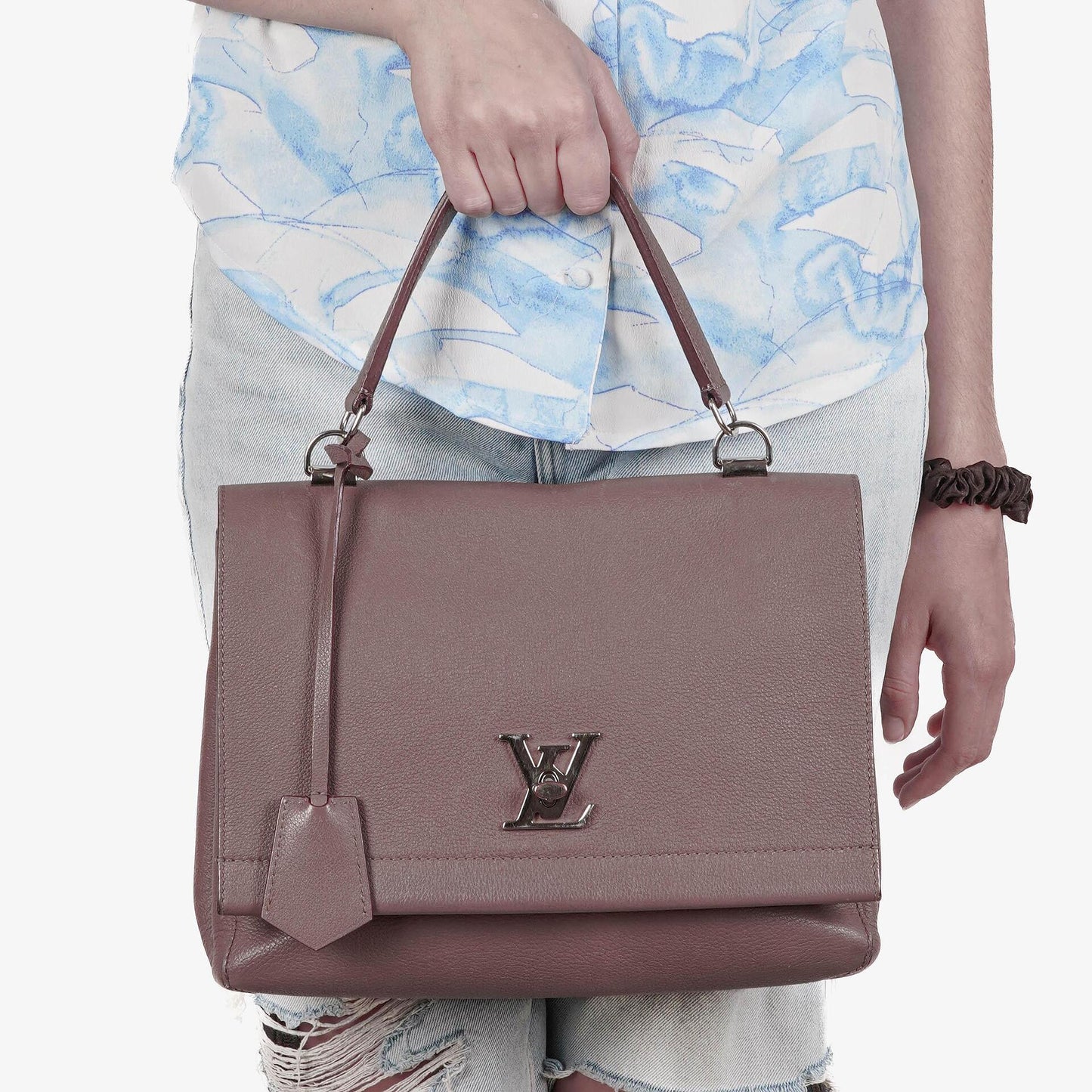 Louis Vuitton Lockme II Taupe Glace Calfskin Bag
