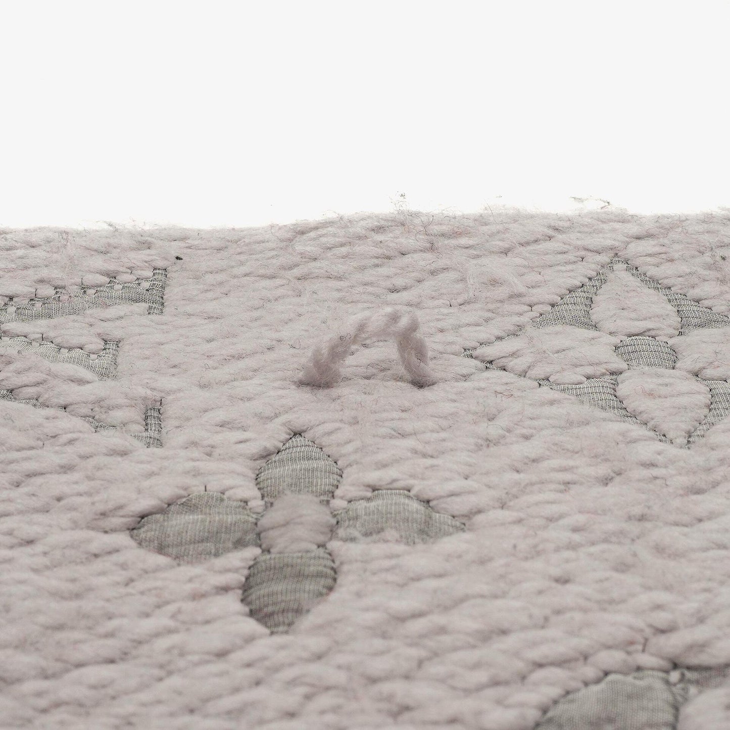Louis Vuitton Logomania Wool Silk Scarf Pearl Grey