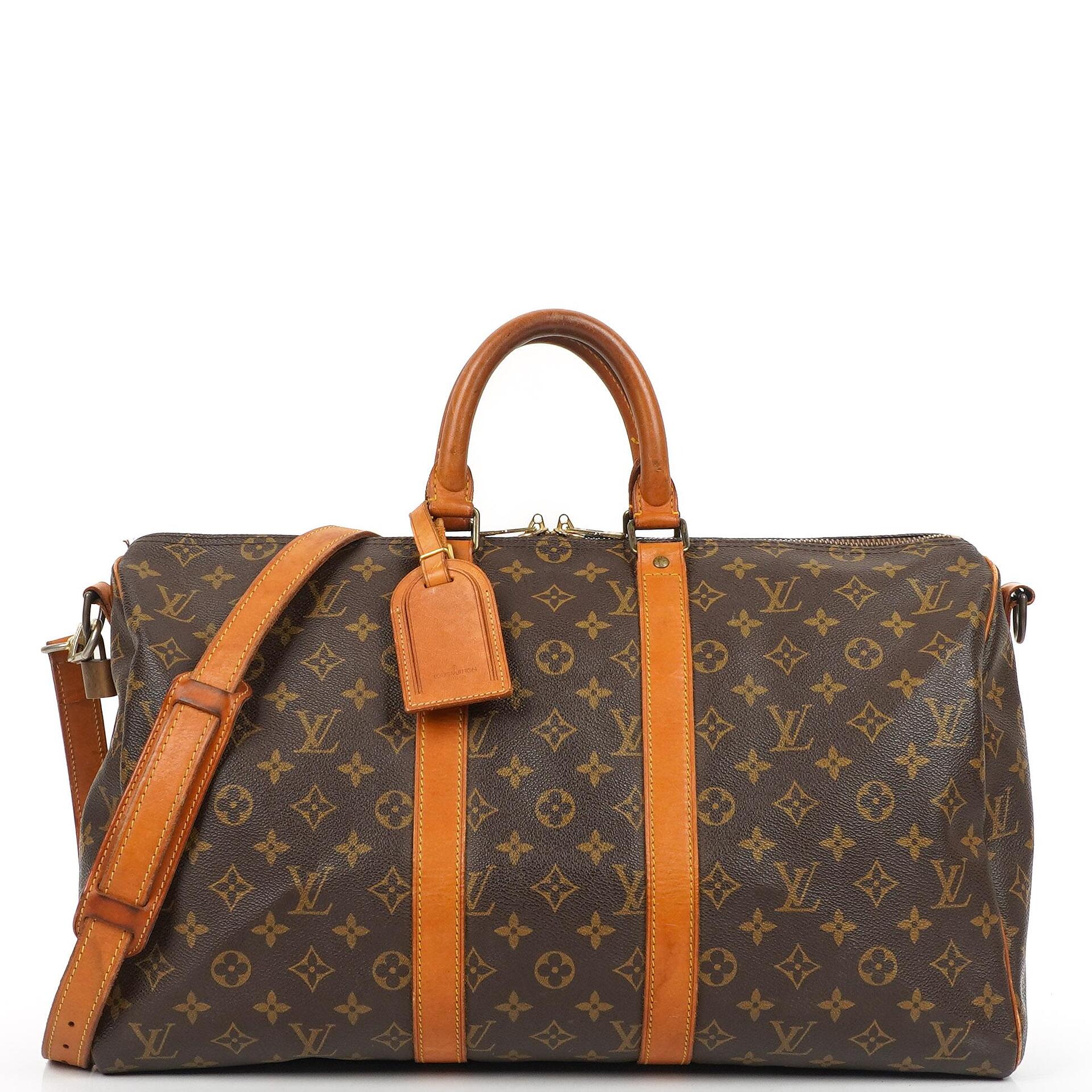 Louis Vuitton Malletier Keepall 45 Bandouliere Monogram Canvas Travel Bag
