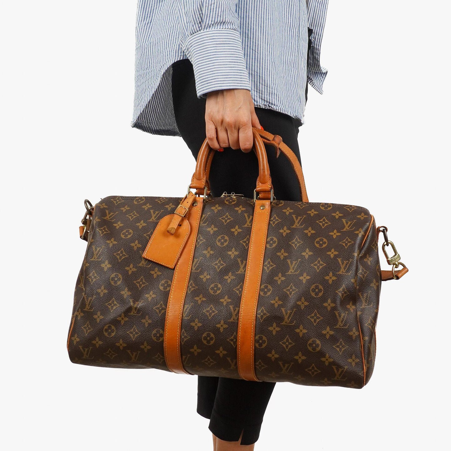 Louis Vuitton Malletier Keepall 45 Bandouliere Monogram Canvas Travel Bag