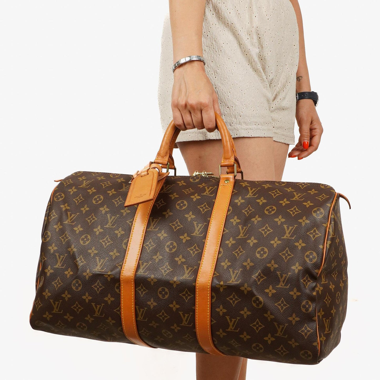 Louis Vuitton Malletier Keepall 50 Monogram Canvas Travel Bag