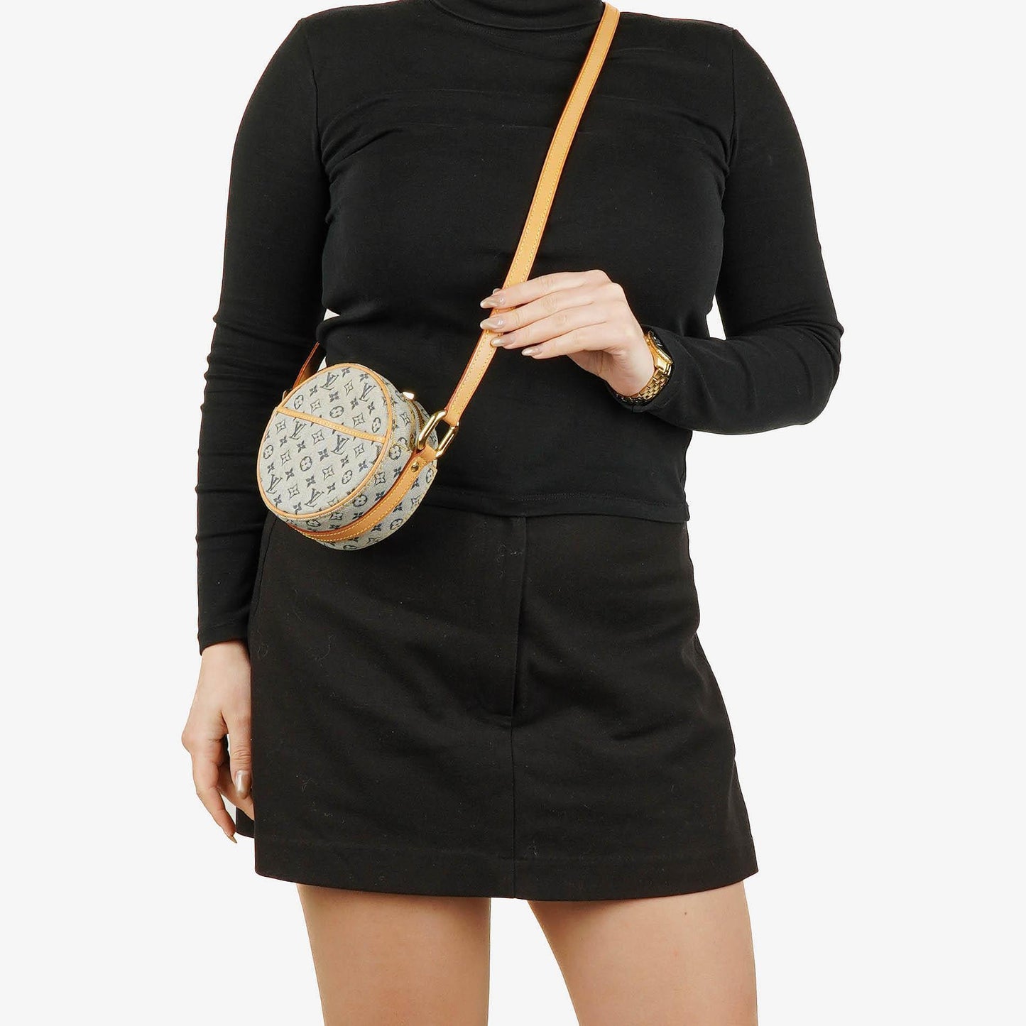 Louis Vuitton Mini Jeanne PM Blue Monogram Mini Lin Shoulder Bag