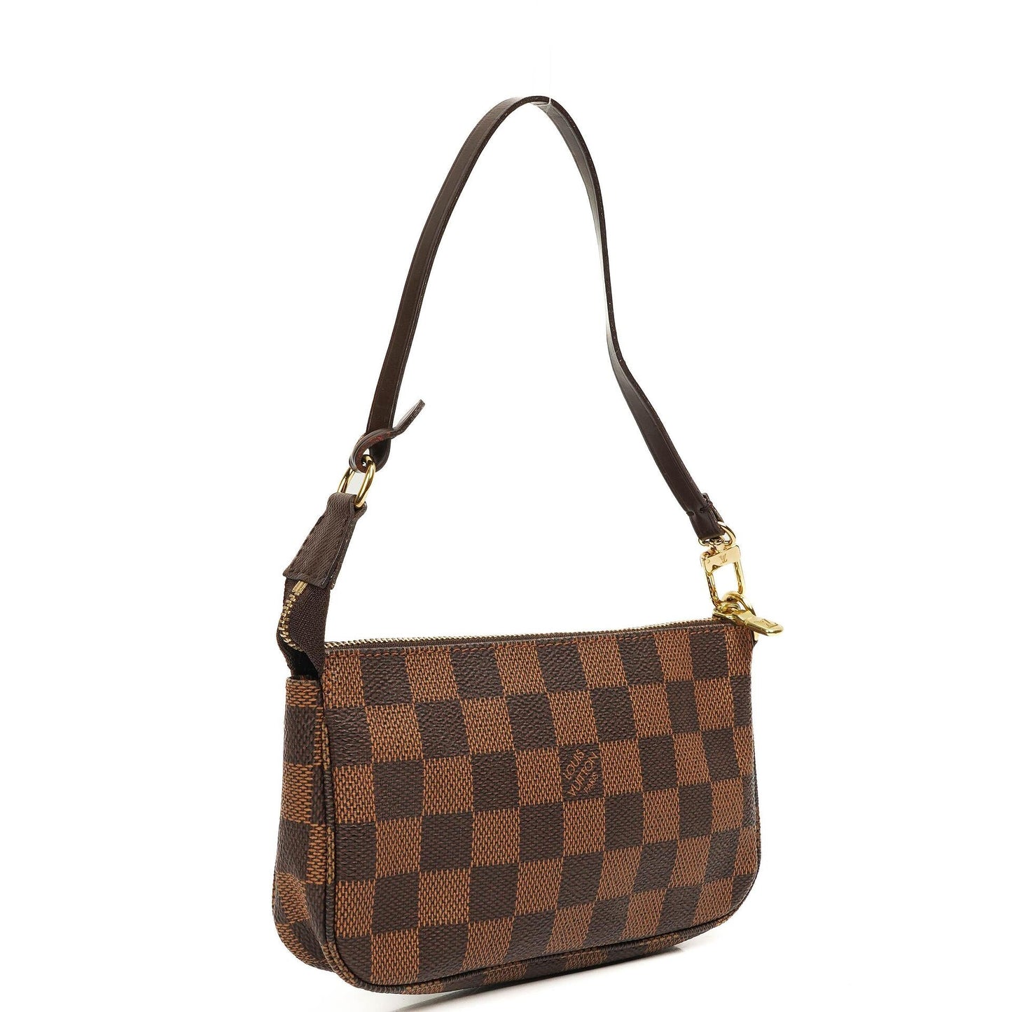 Louis Vuitton Mini Pochette Accessoires Damier Ebene Canvas Clutch Handbag