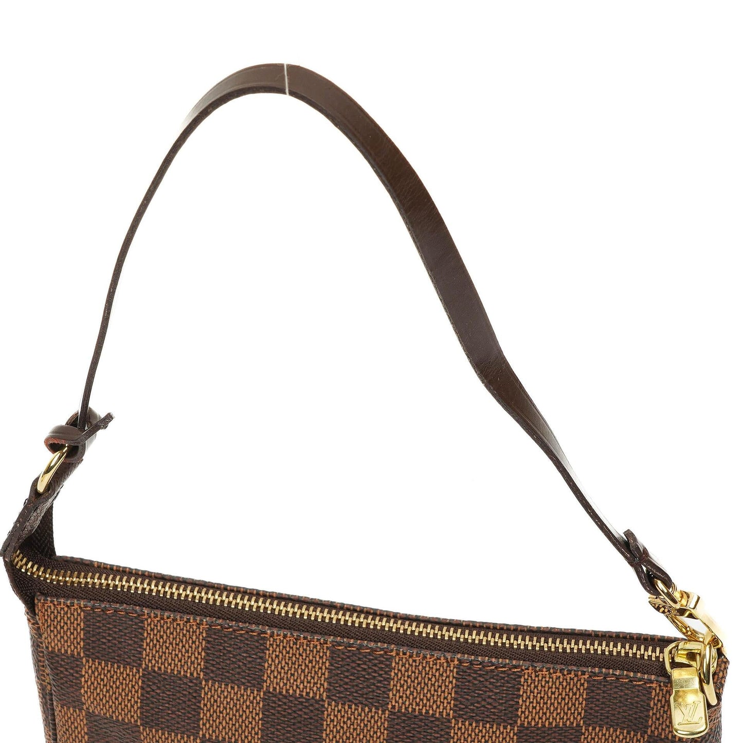 Louis Vuitton Mini Pochette Accessoires Damier Ebene Canvas Clutch Handbag