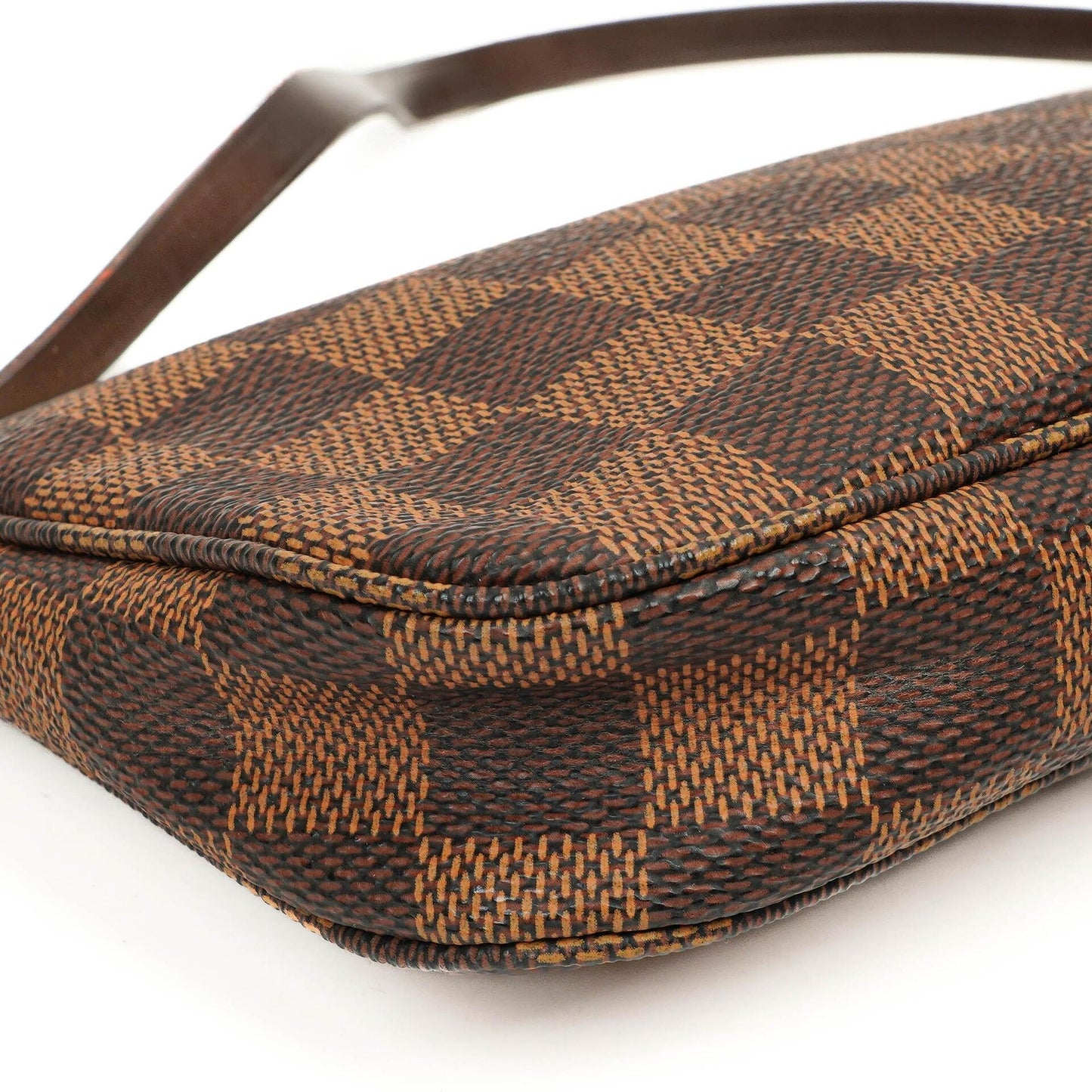 Louis Vuitton Mini Pochette Accessoires Damier Ebene Canvas Clutch Handbag