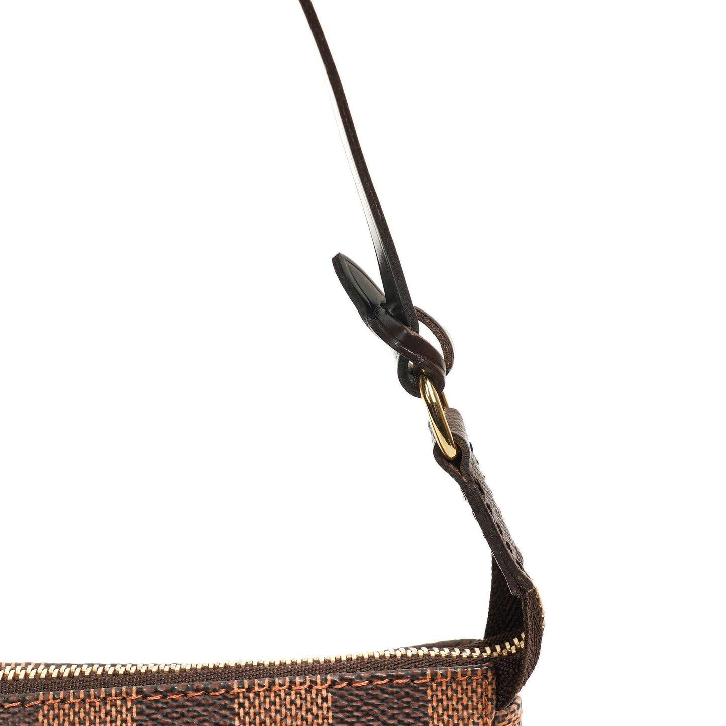 Louis Vuitton Mini Pochette Accessoires Damier Ebene Canvas Clutch Handbag