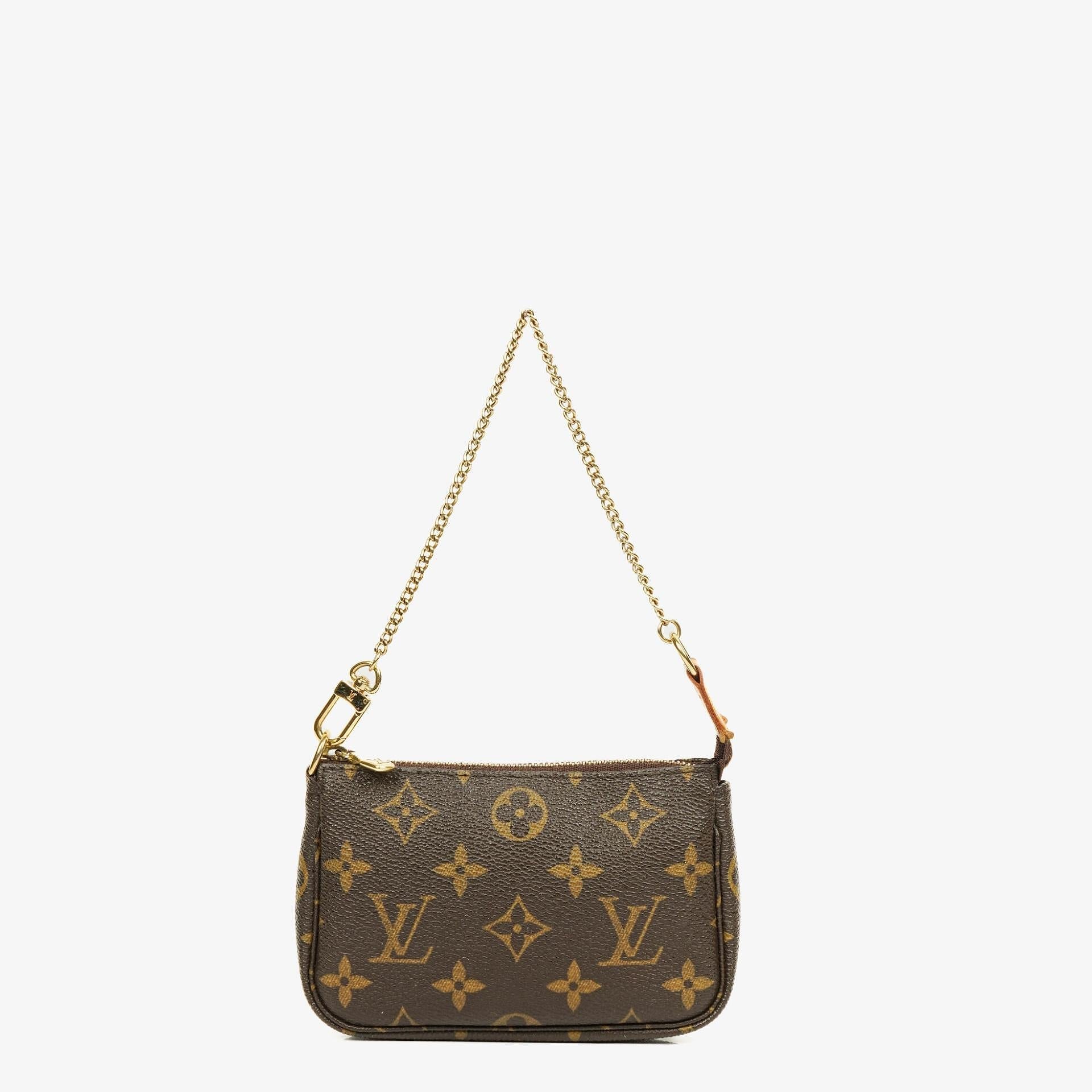 Louis Vuitton Mini Pochette Accessoires Monogram Canvas Clutch Handbag