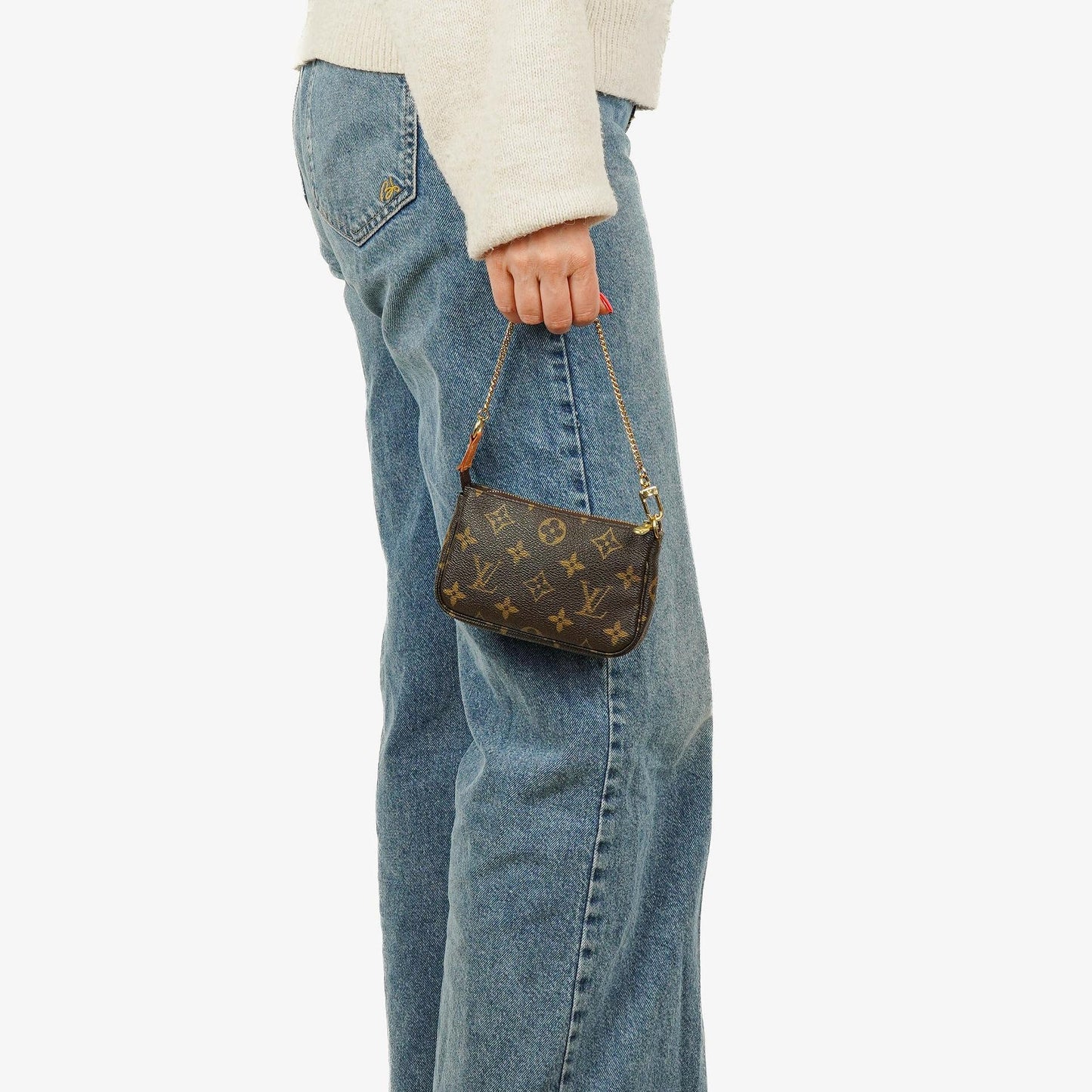 Louis Vuitton Mini Pochette Accessoires Monogram Canvas Clutch Handbag