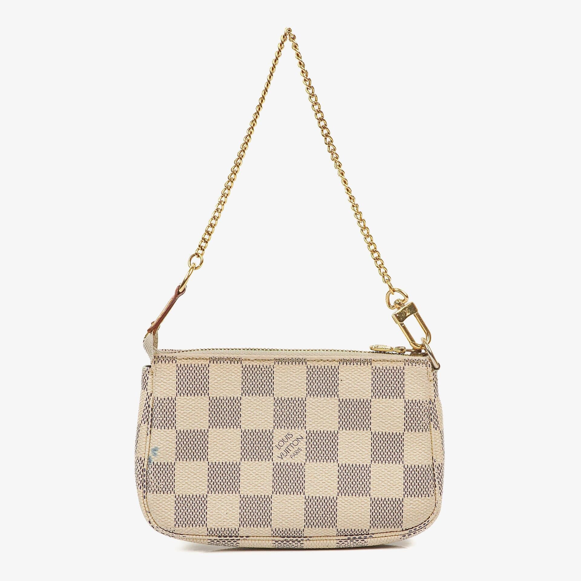 Louis Vuitton Mini Pochette Damier Azur Canvas