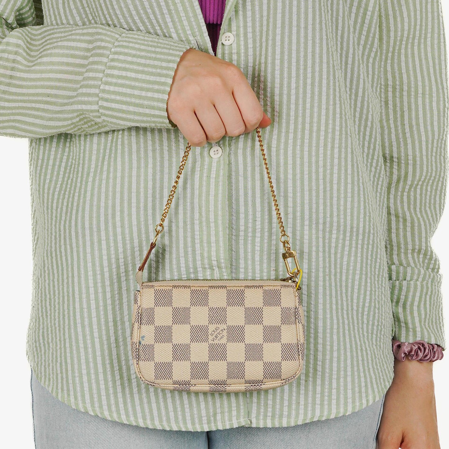 Louis Vuitton Mini Pochette Damier Azur Canvas