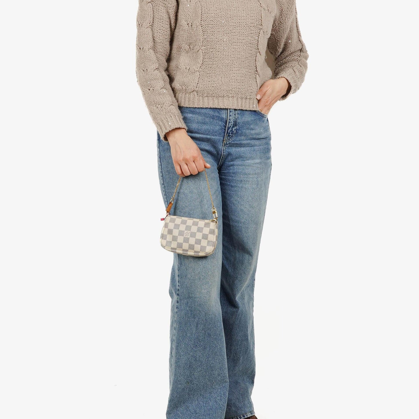 Louis Vuitton Mini Pochette Damier Azur Canvas