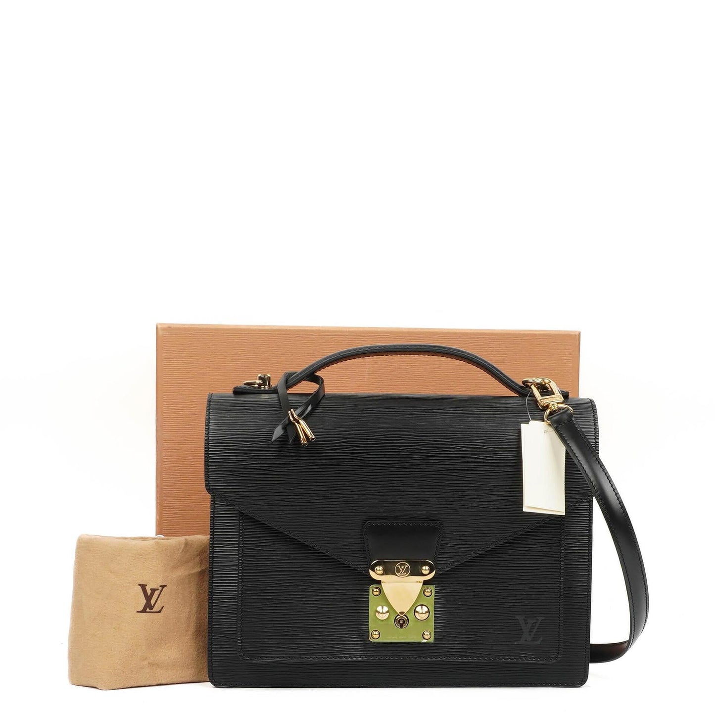 Louis Vuitton Monceau Black EPI Leather Handbag