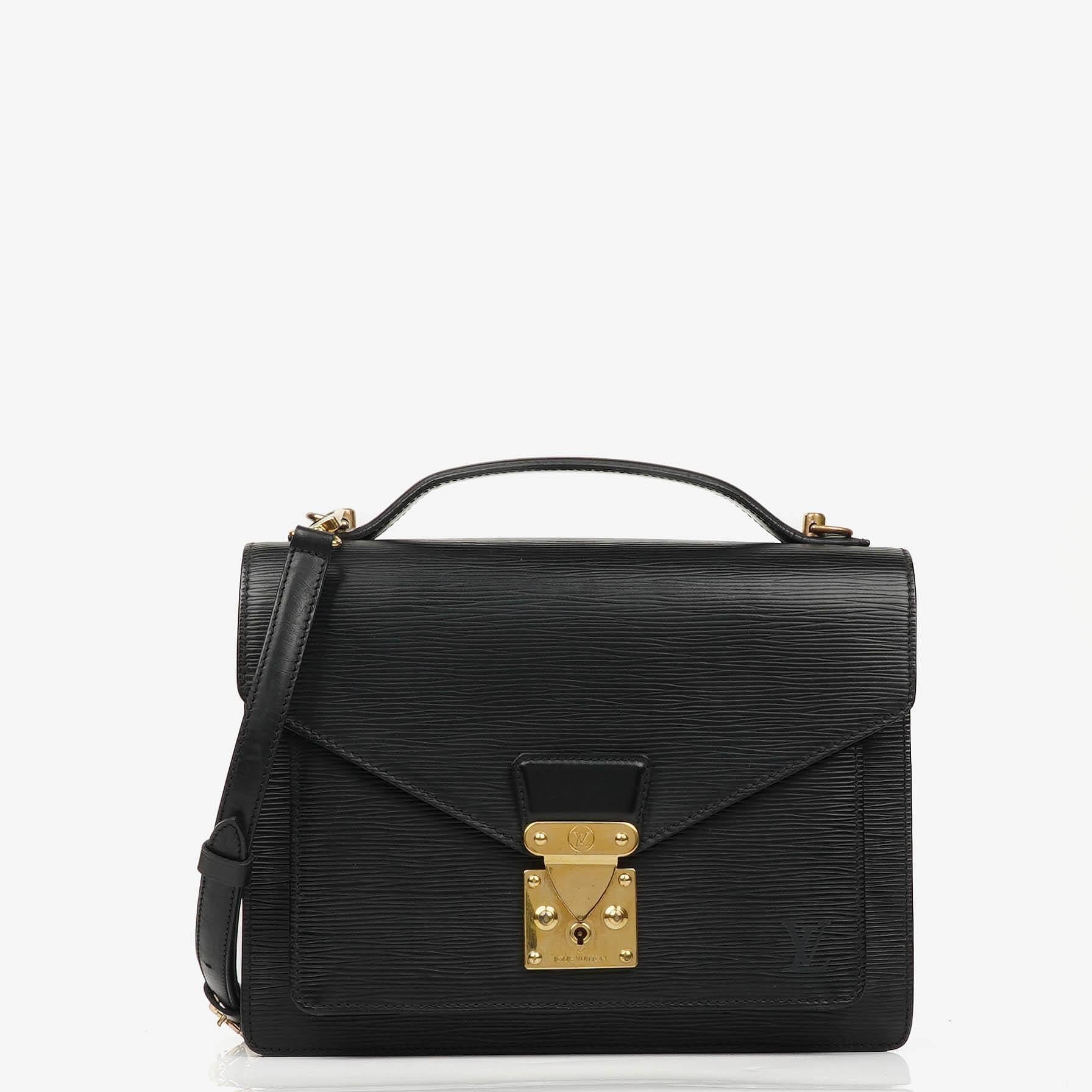 Louis Vuitton Monceau Black EPI Leather Handbag